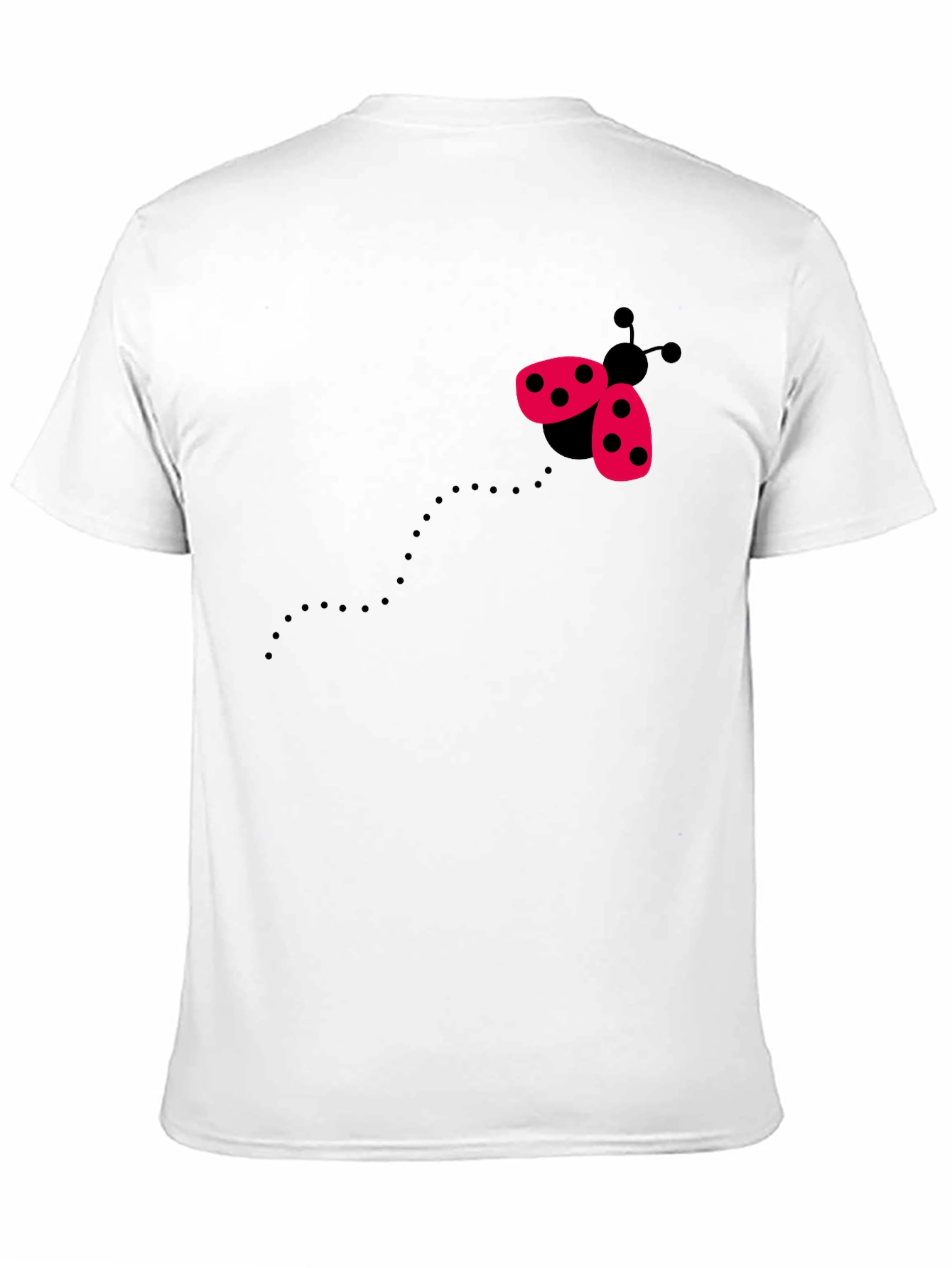 Ladybug Graphic Tee - Black Cotton Shirt