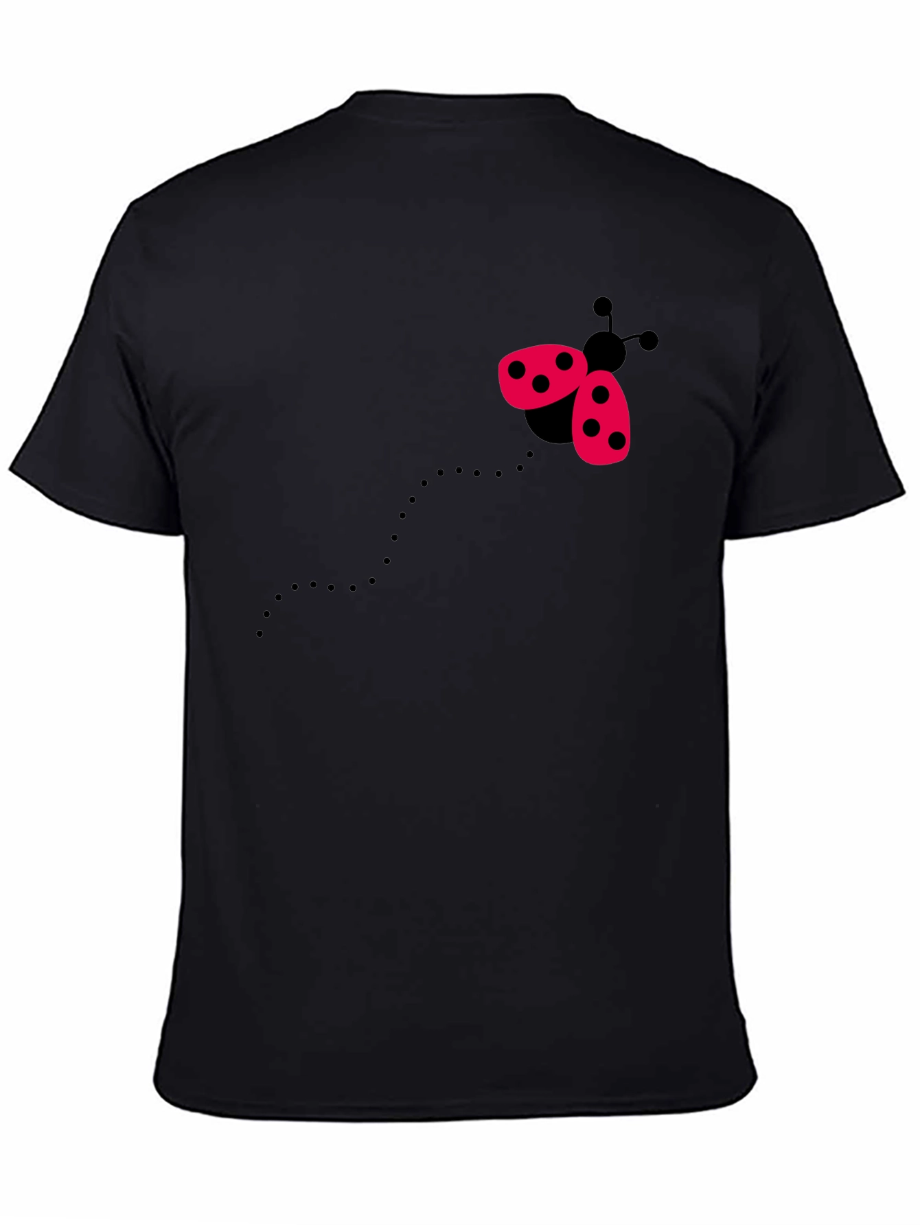 Ladybug Graphic Tee - Black Cotton Shirt