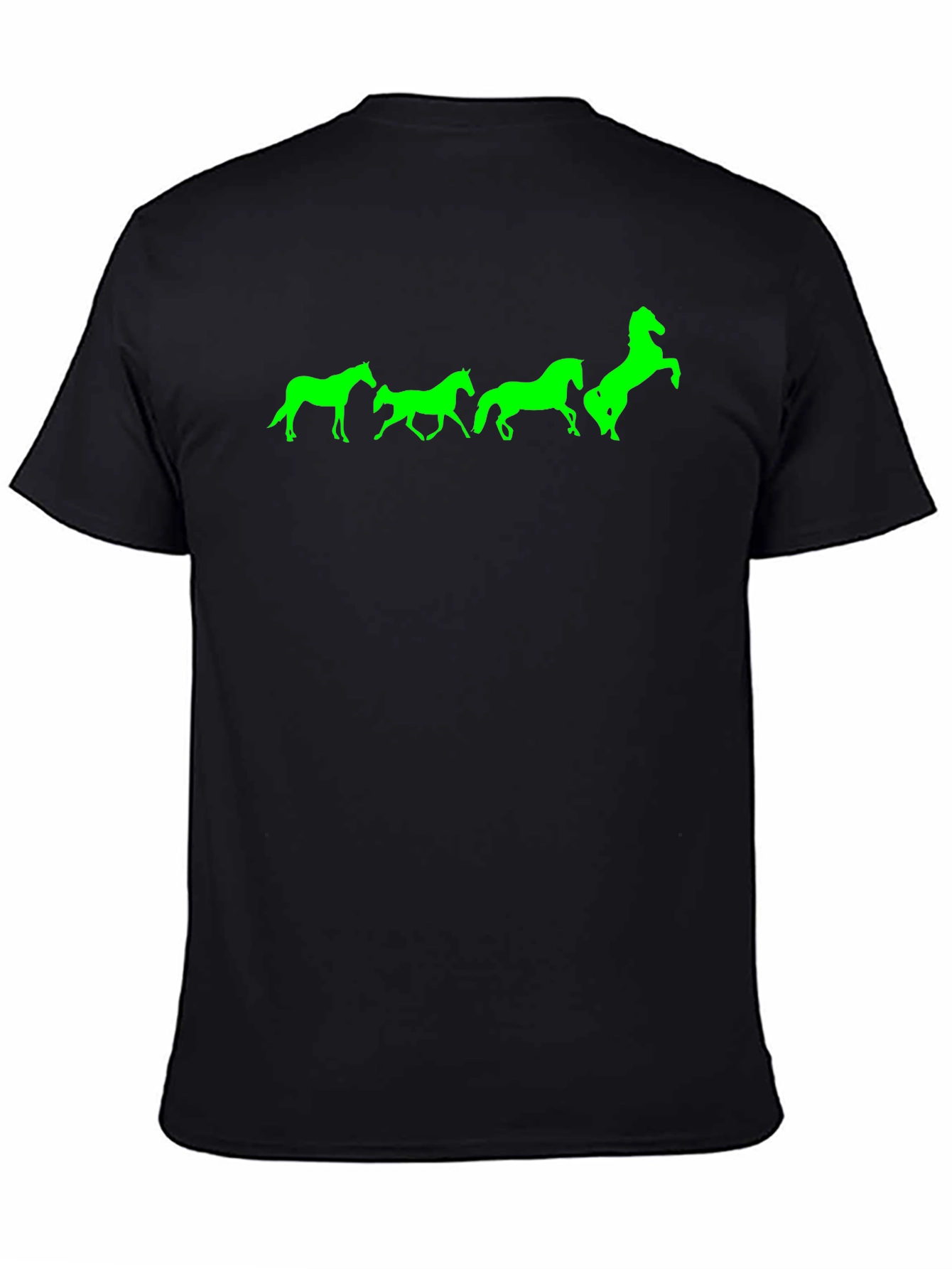 Horse Silhouette T-Shirt - Black Cotton Tee