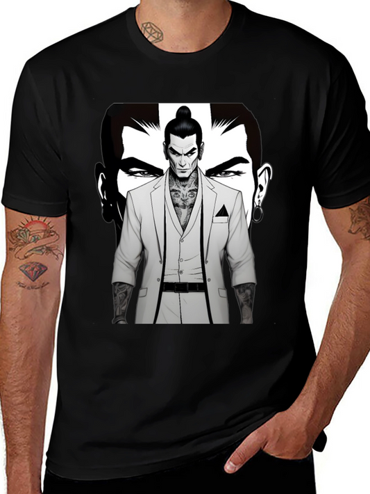 Stylish Graphic Tee - Man in Suit