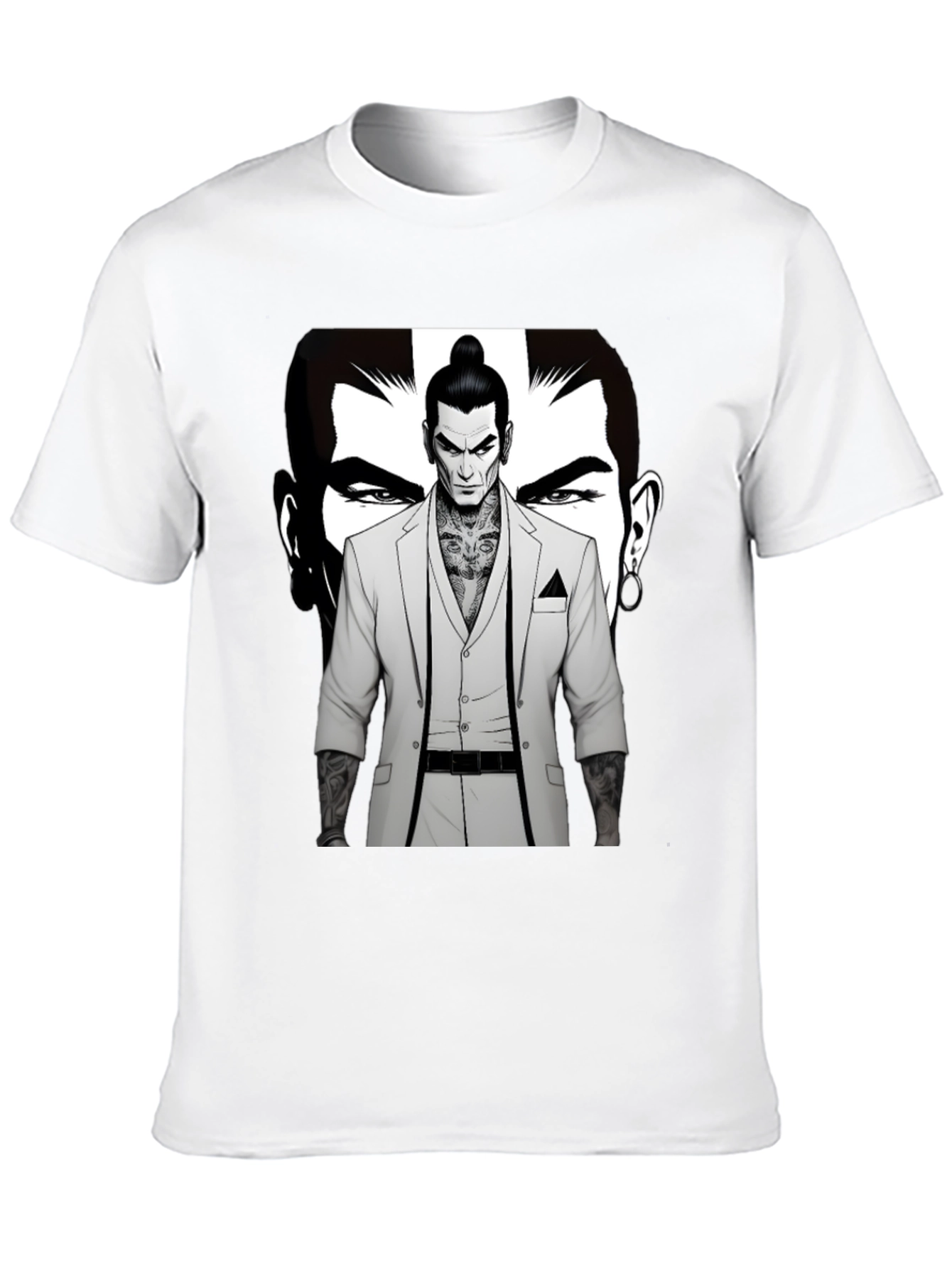 Stylish Graphic Tee - Man in Suit