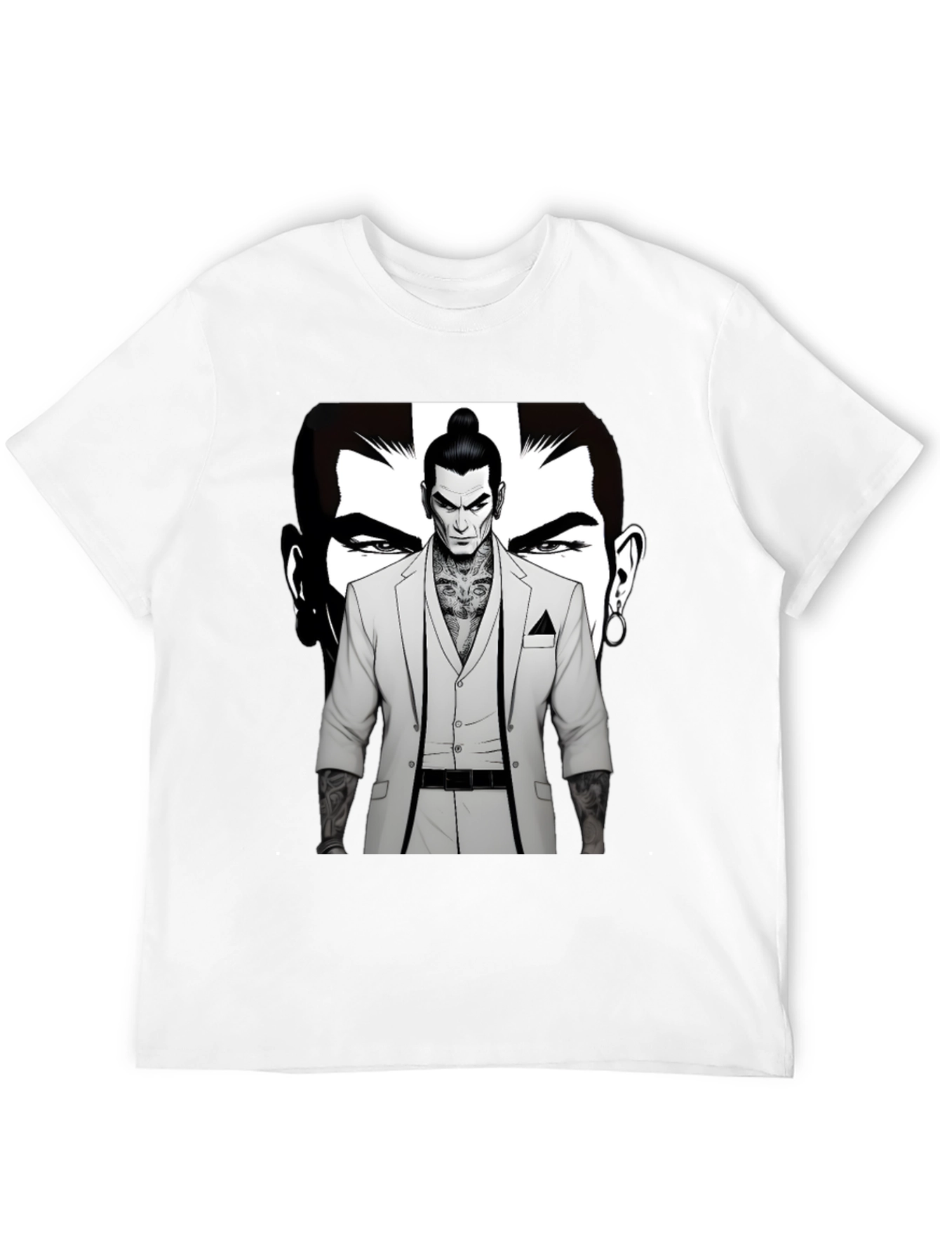 Stylish Graphic Tee - Man in Suit
