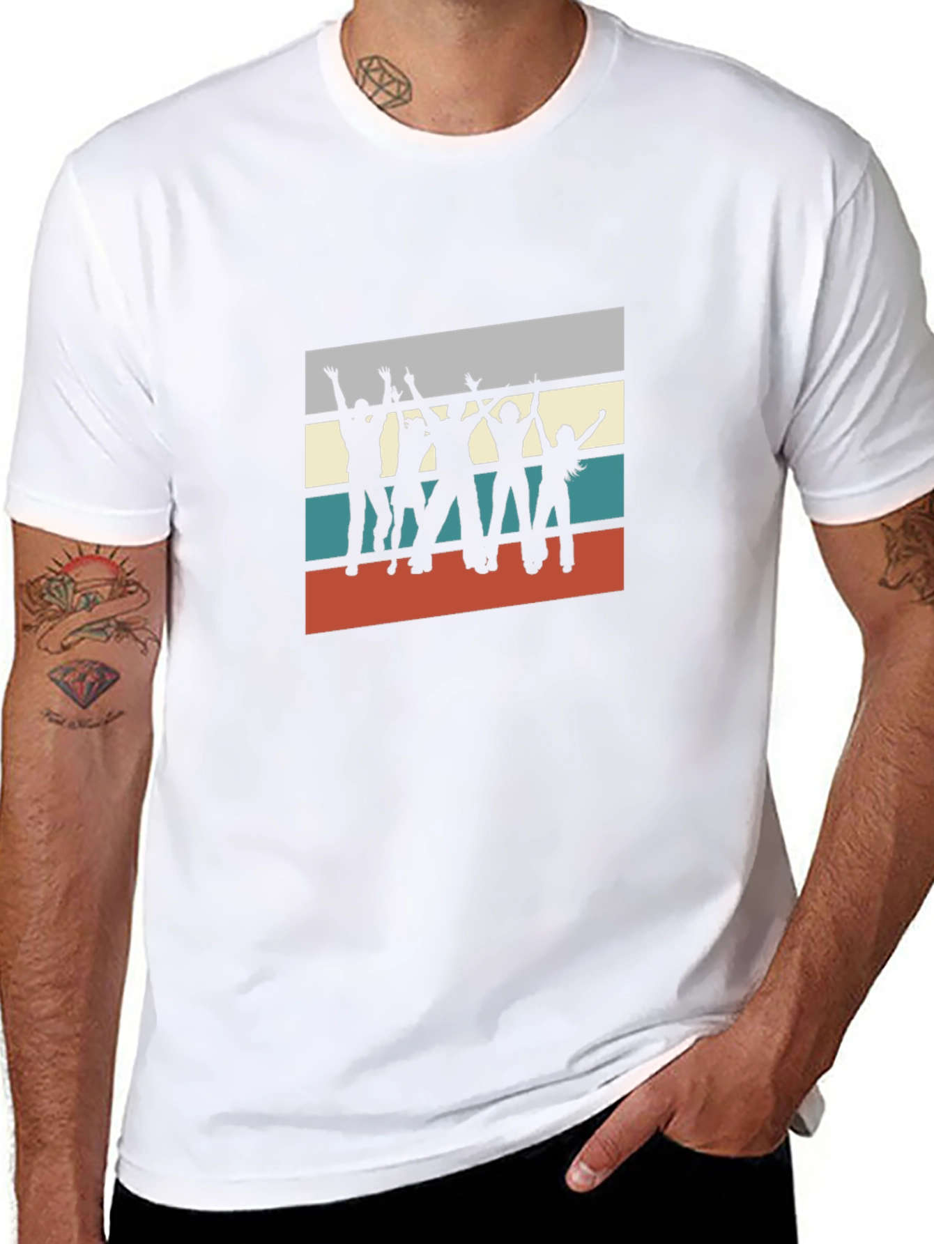 Retro Silhouette Band T-Shirt