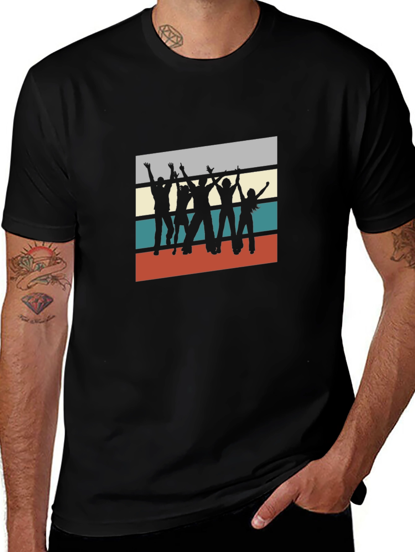 Retro Silhouette Band T-Shirt