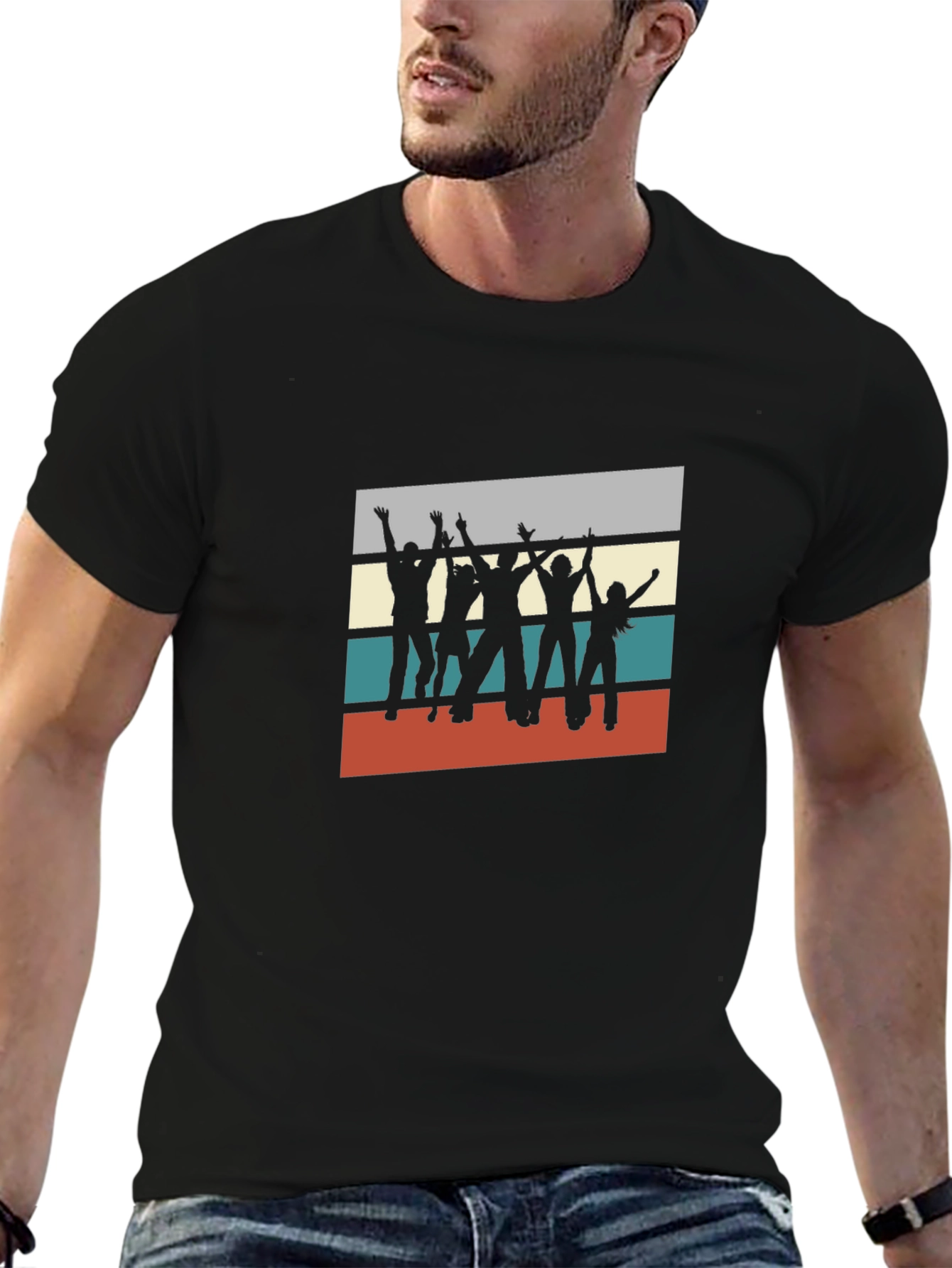 Retro Silhouette Band T-Shirt