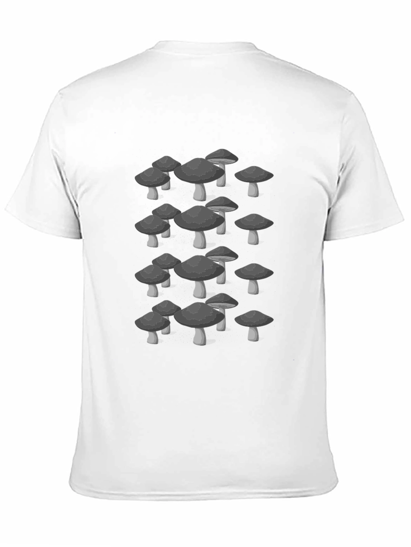 Mushroom Graphic Tee - Trendy Black Cotton T-Shirt