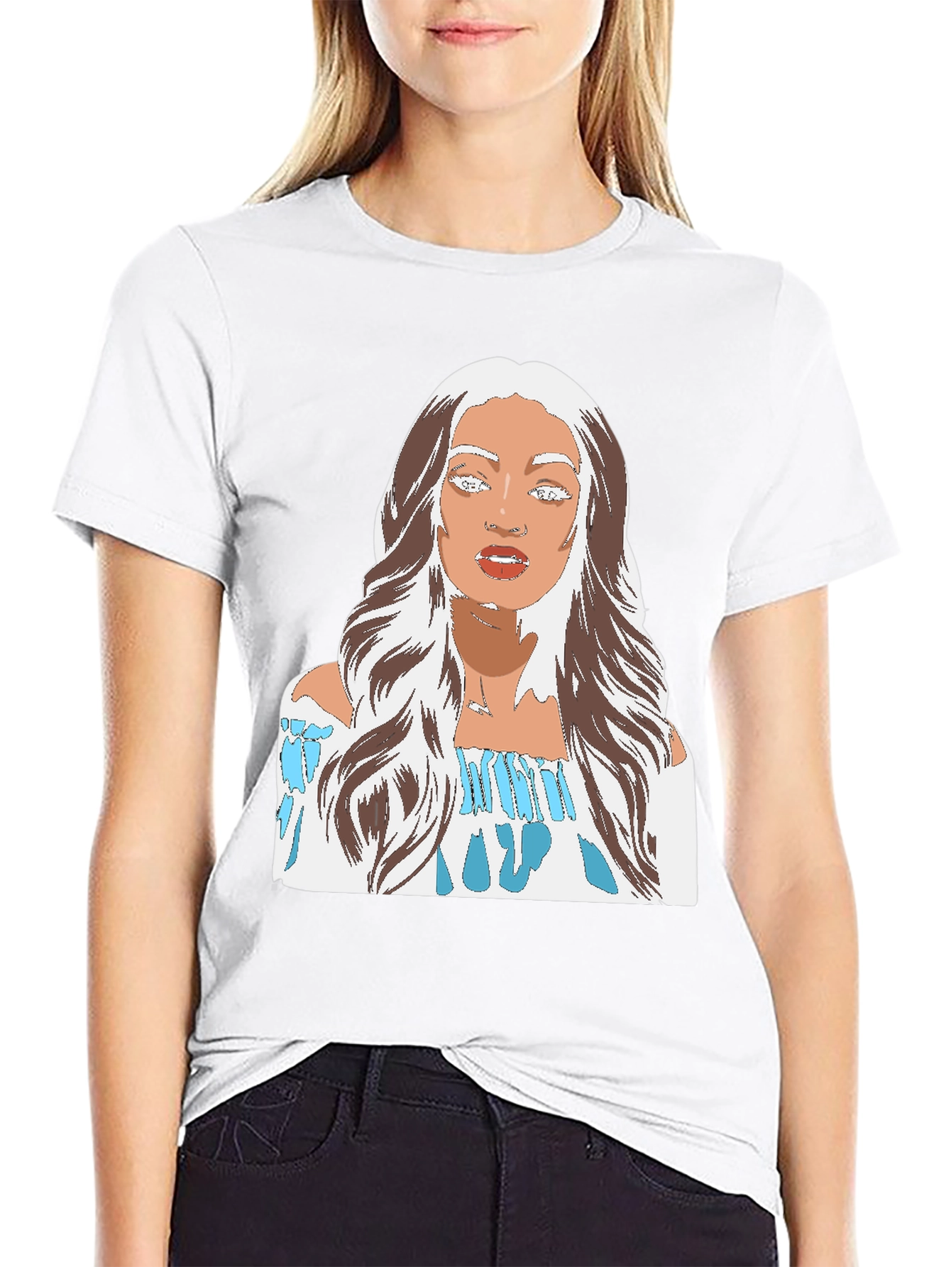 Woman Portrait Graphic Tee - Stylish Casual Wear