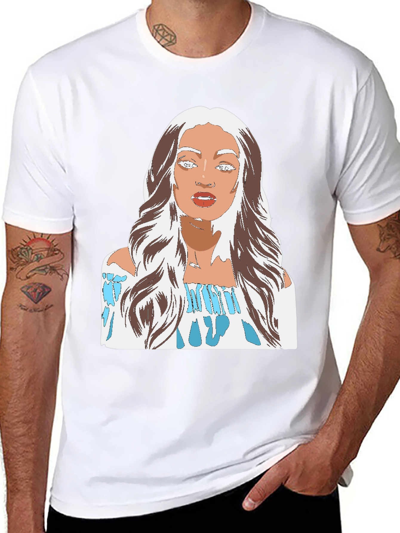 Woman Portrait Graphic Tee - Stylish Casual Wear