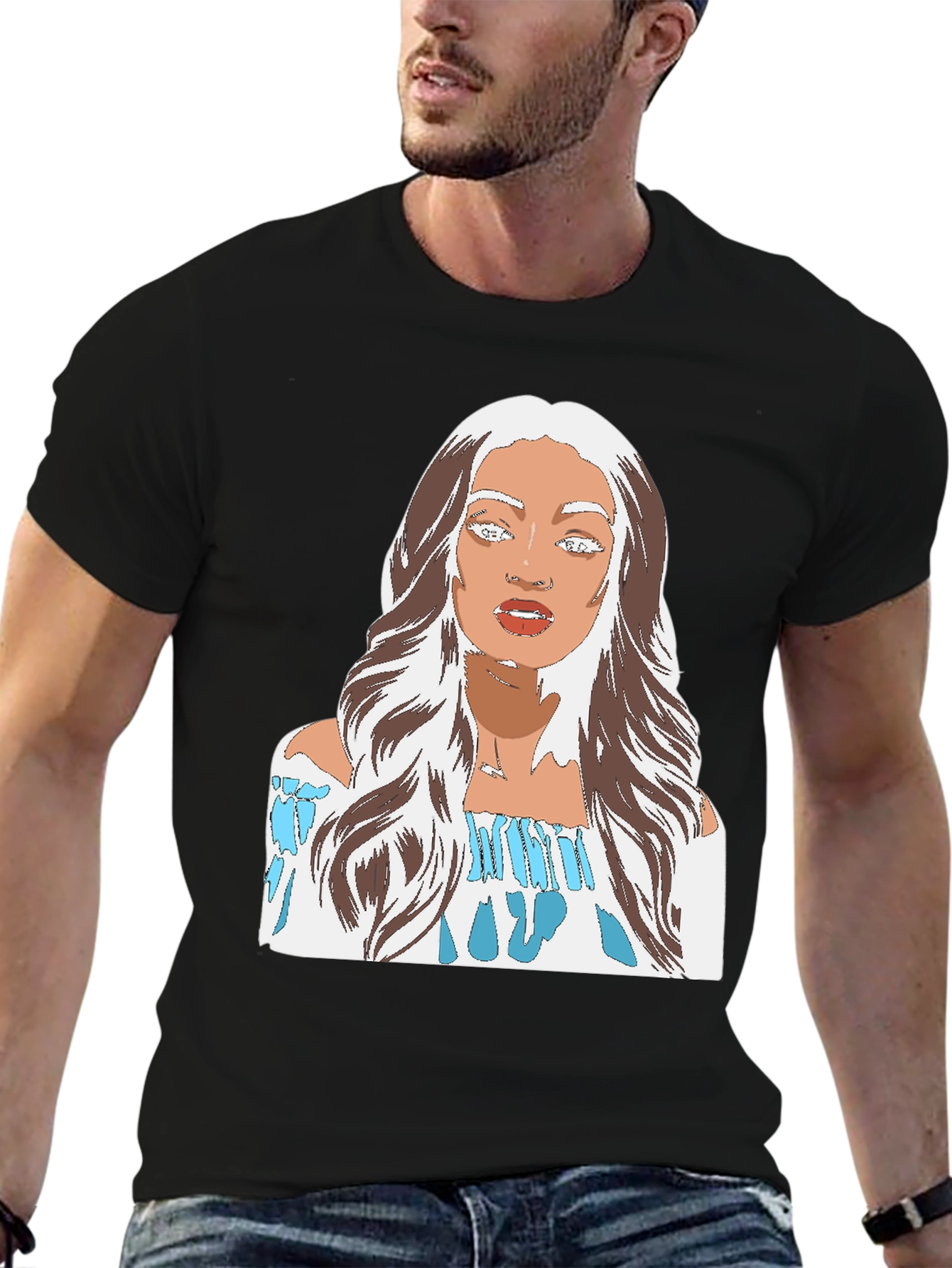 Woman Portrait Graphic Tee - Stylish Casual Wear