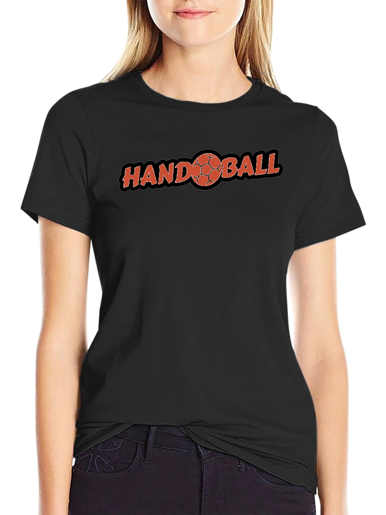 Handball Graphic Tee - Black