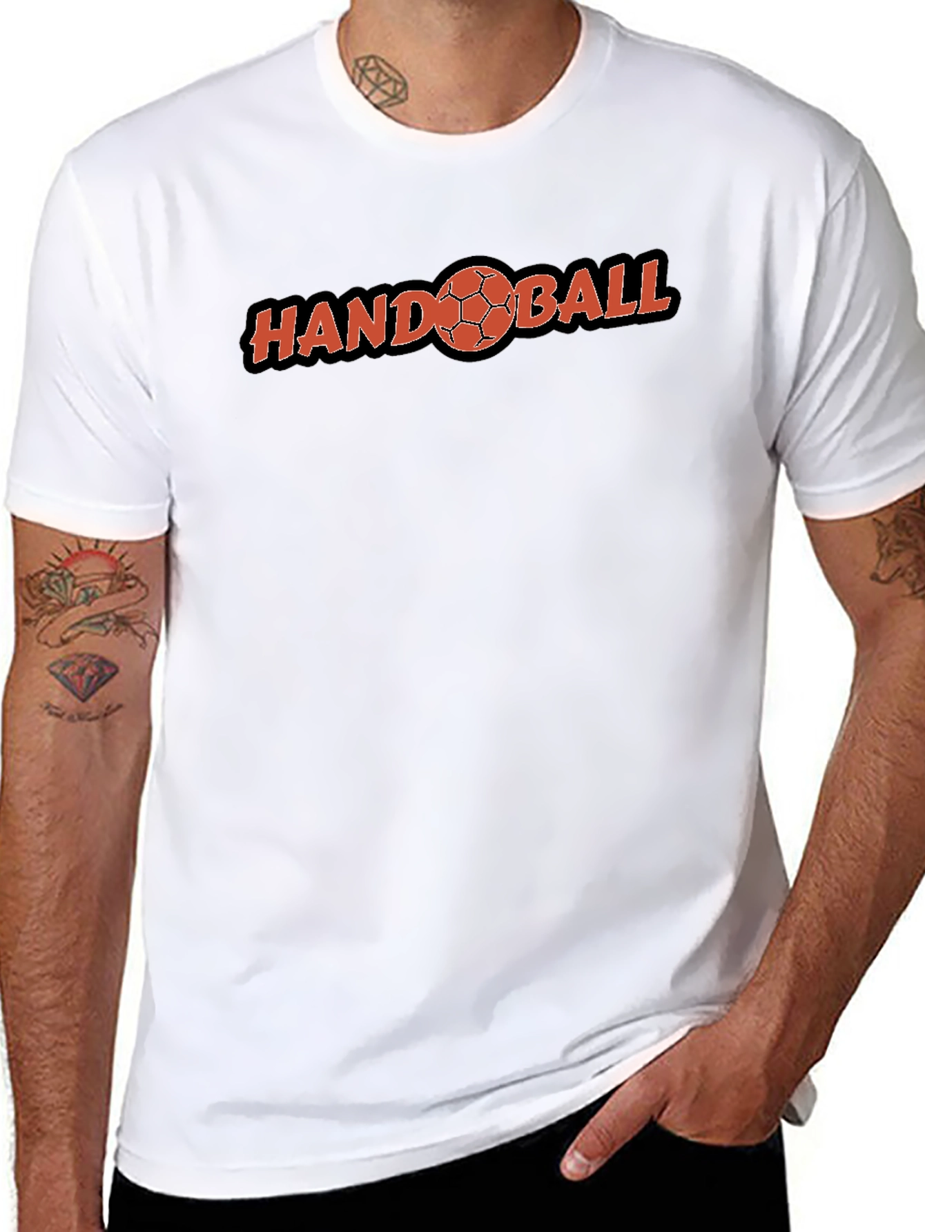 Handball Graphic Tee - Black