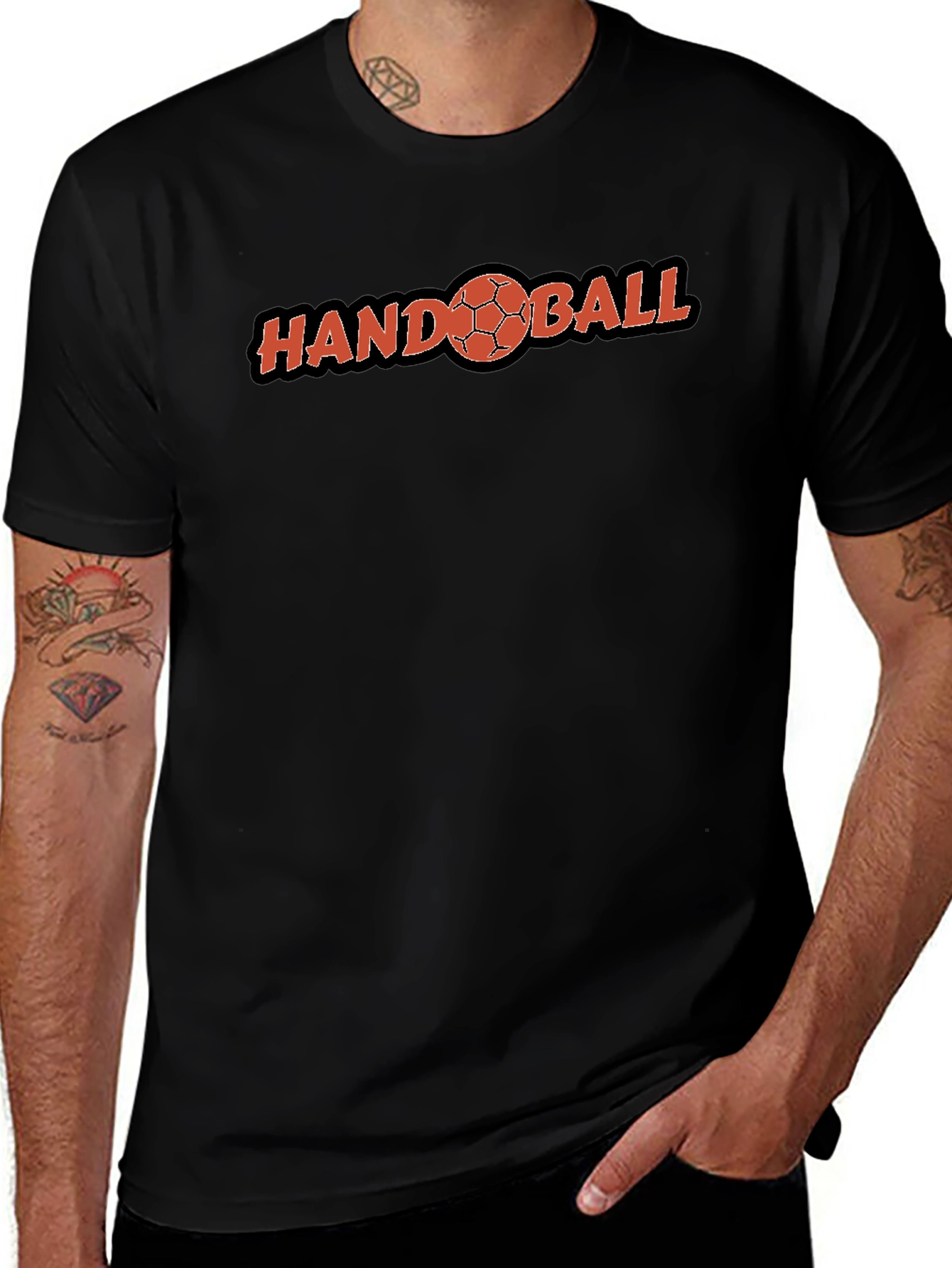 Handball Graphic Tee - Black
