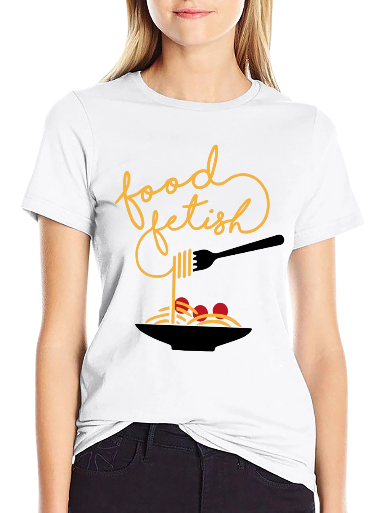 Food Fetish Graphic Tee - Black Casual Shirt