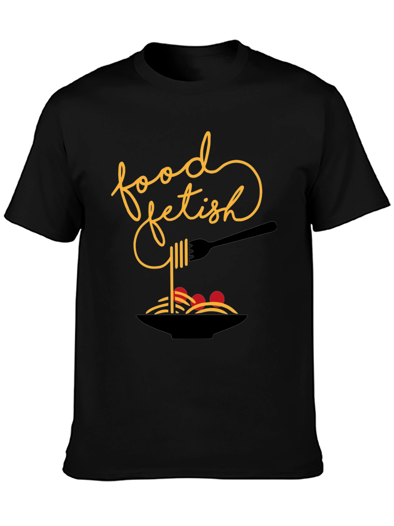 Food Fetish Graphic Tee - Black Casual Shirt