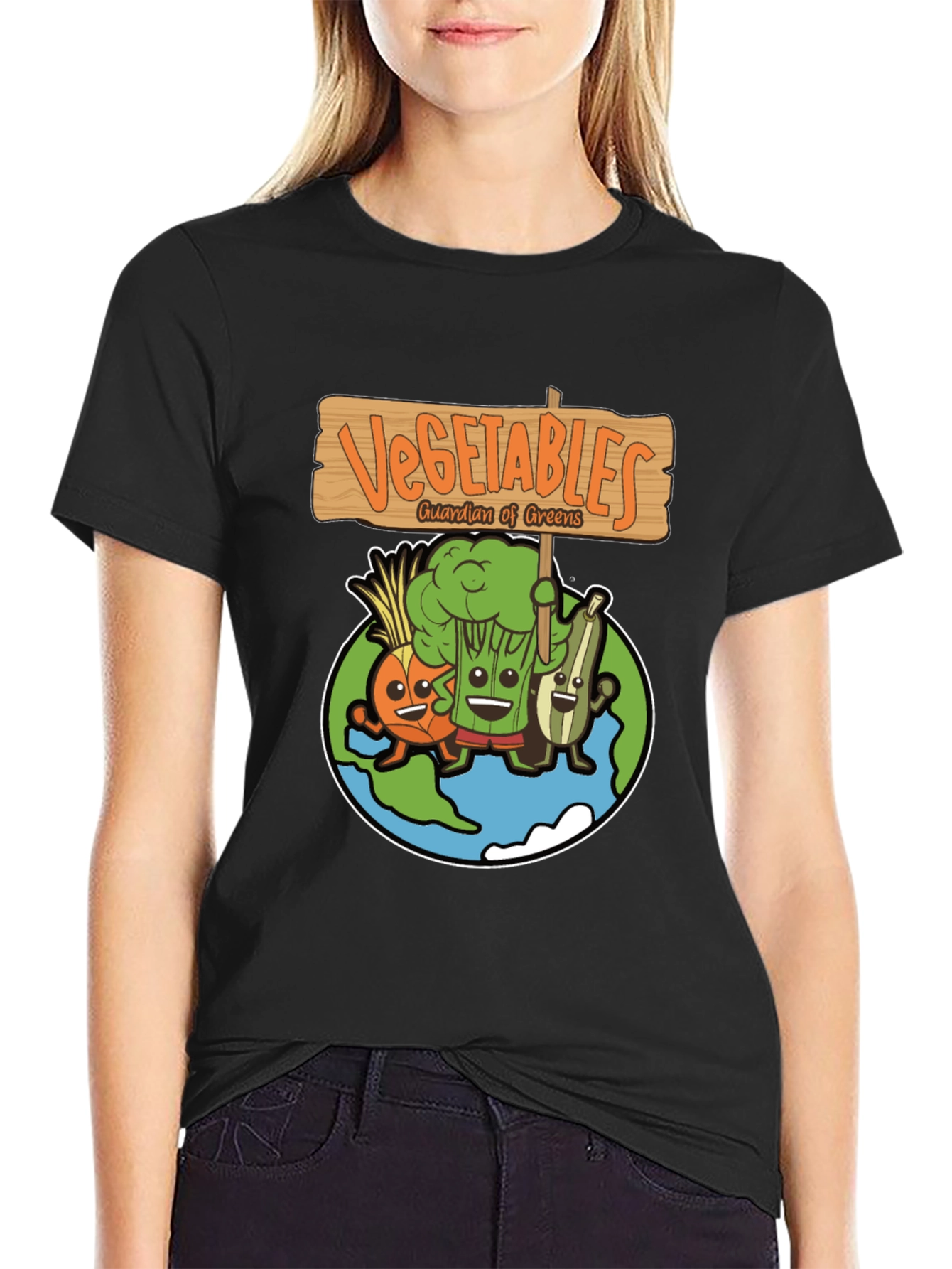 Vegetables Guardian of Greens Graphic T-Shirt