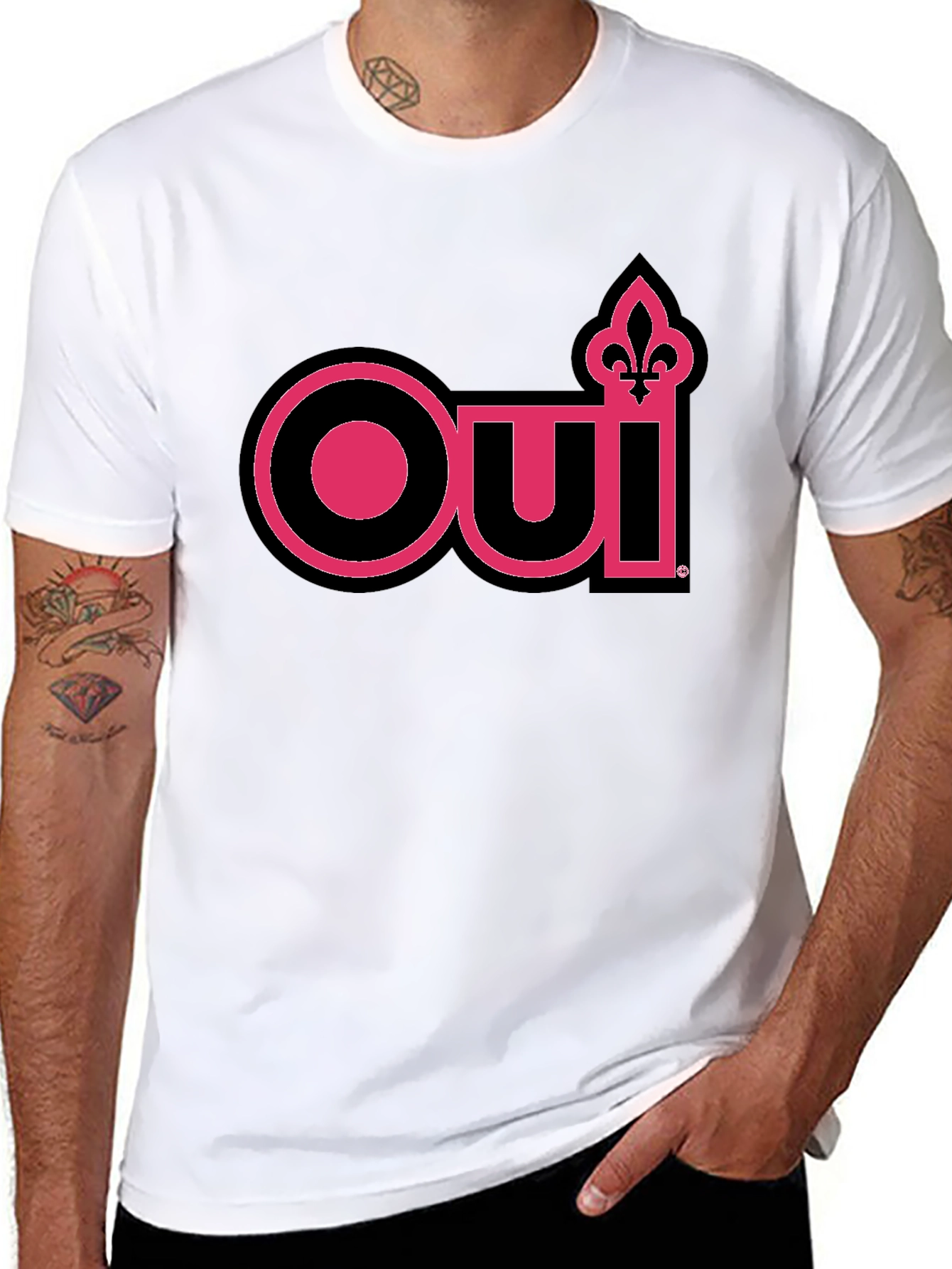 Oui Fleur-de-Lis Graphic Tee - Black