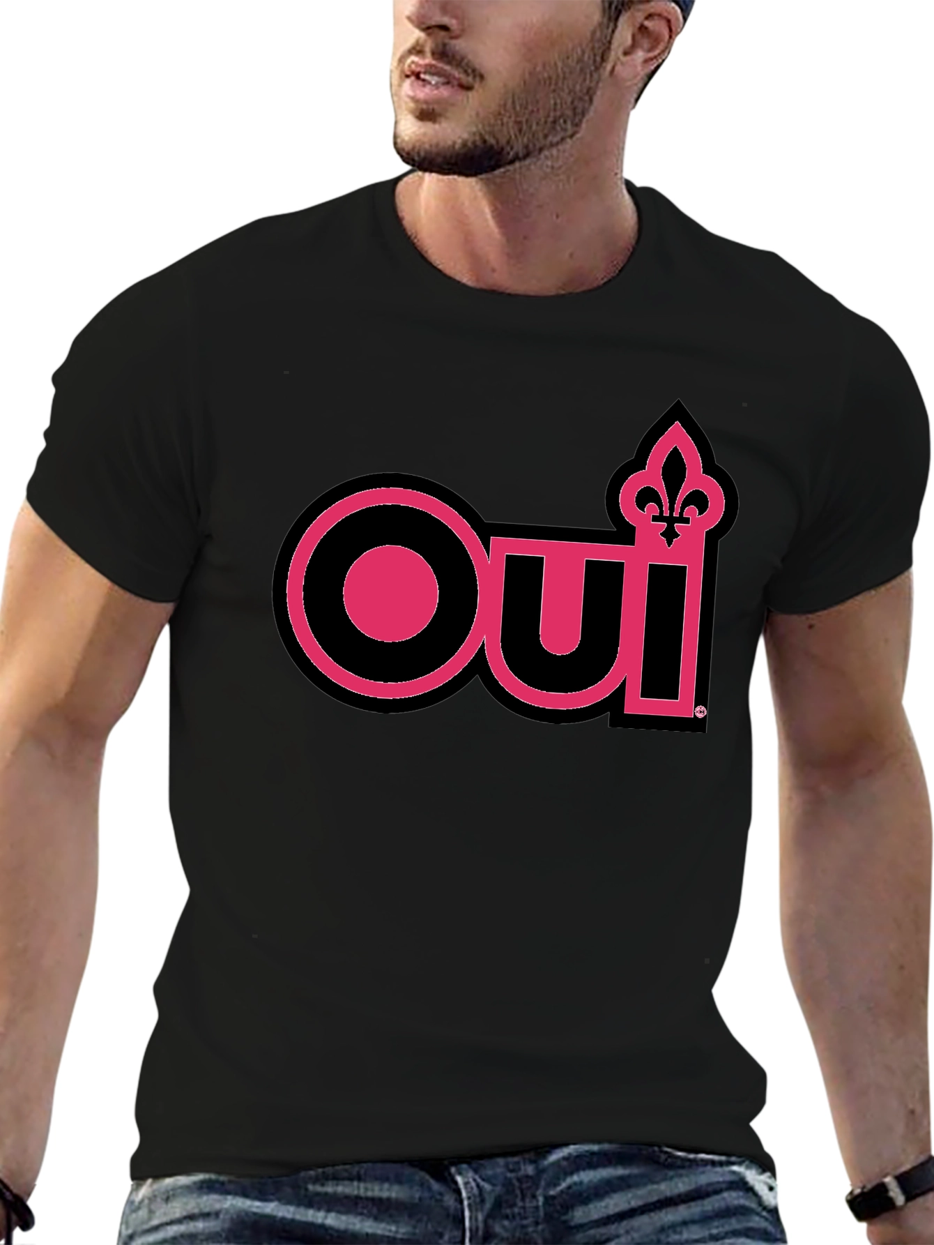 Oui Fleur-de-Lis Graphic Tee - Black