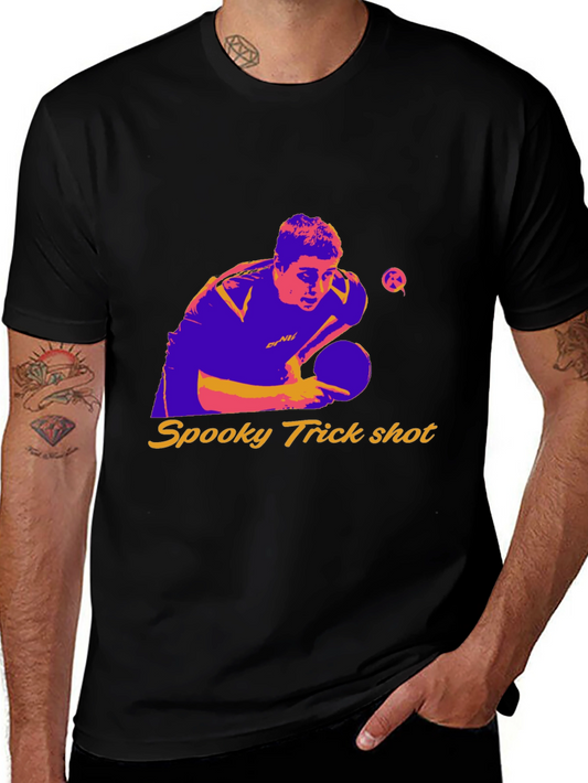 Spooky Trick Shot Table Tennis Graphic Tee