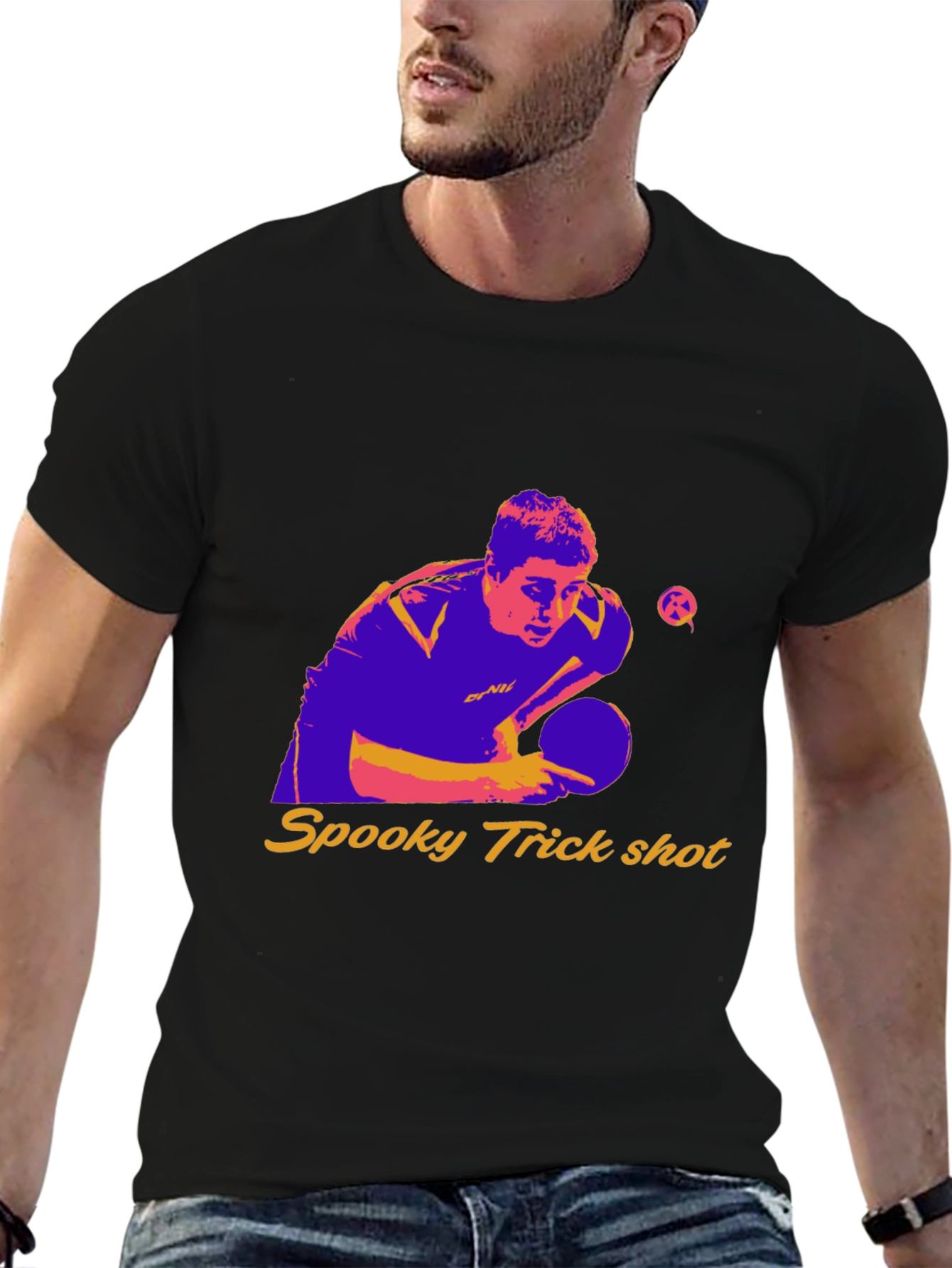 Spooky Trick Shot Table Tennis Graphic Tee