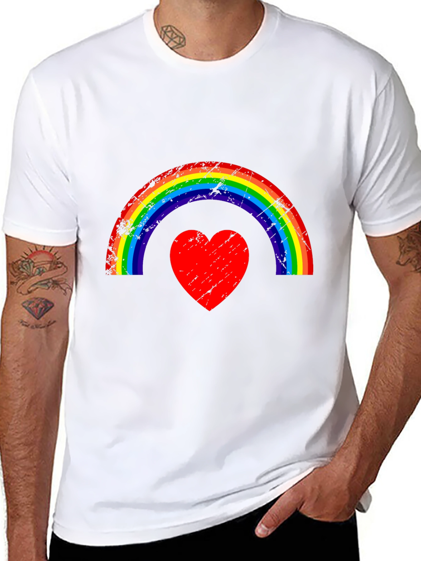 Rainbow Heart Graphic Tee