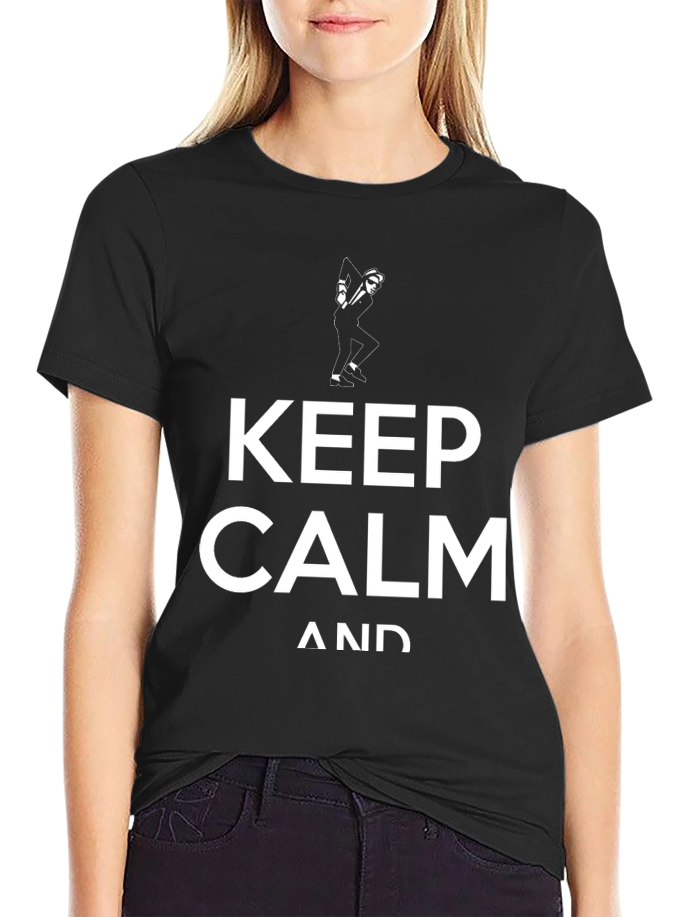 Keep Calm Graphic Black T-Shirt