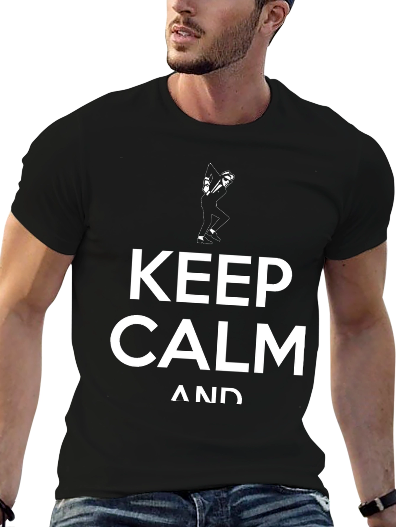 Keep Calm Graphic Black T-Shirt