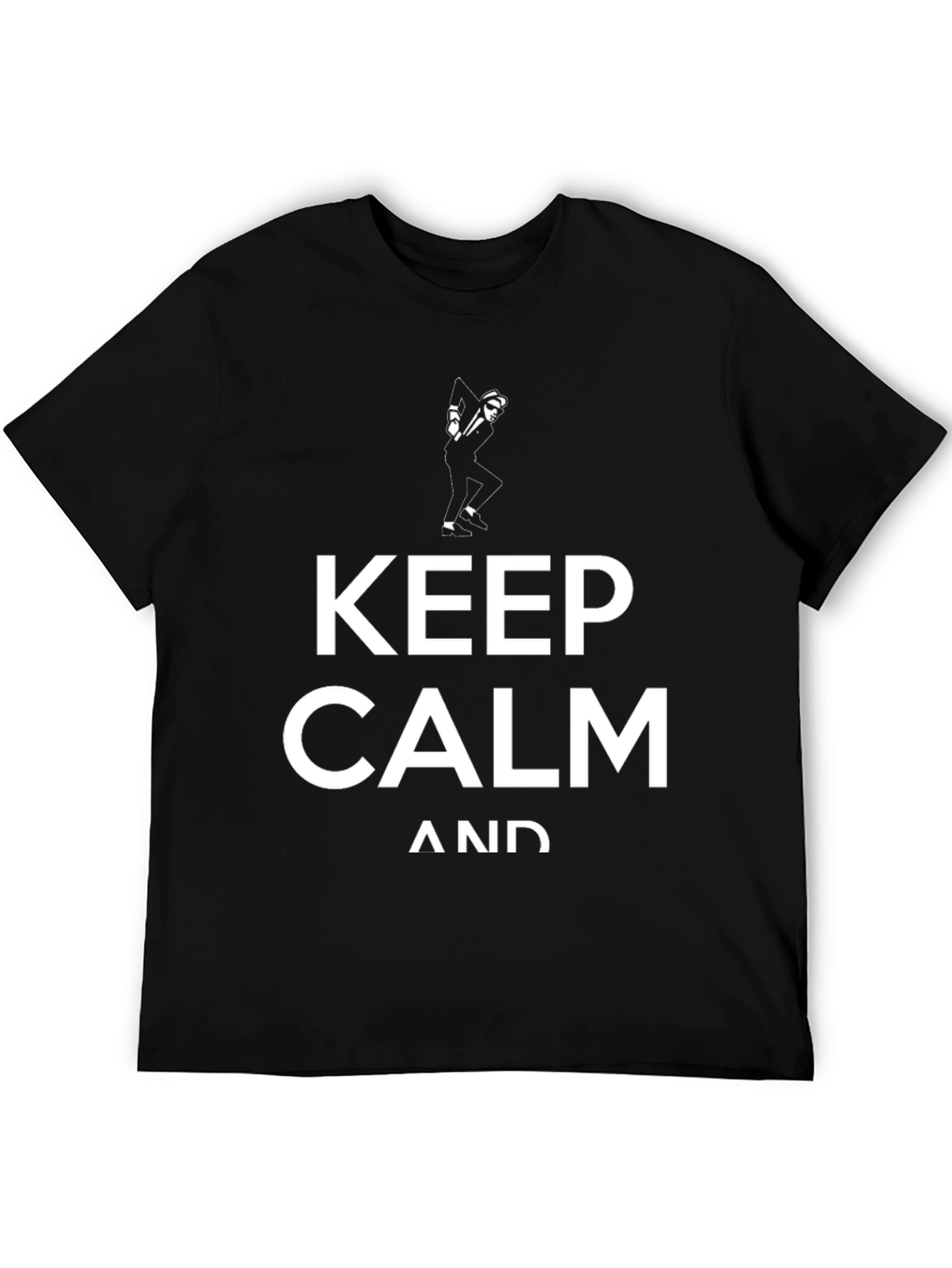 Keep Calm Graphic Black T-Shirt