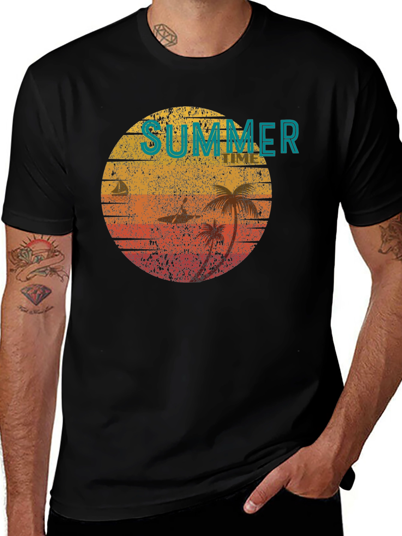 Retro Summer Time Beach T-Shirt