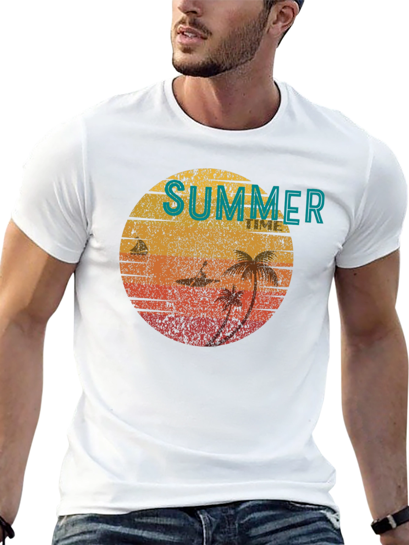 Retro Summer Time Beach T-Shirt