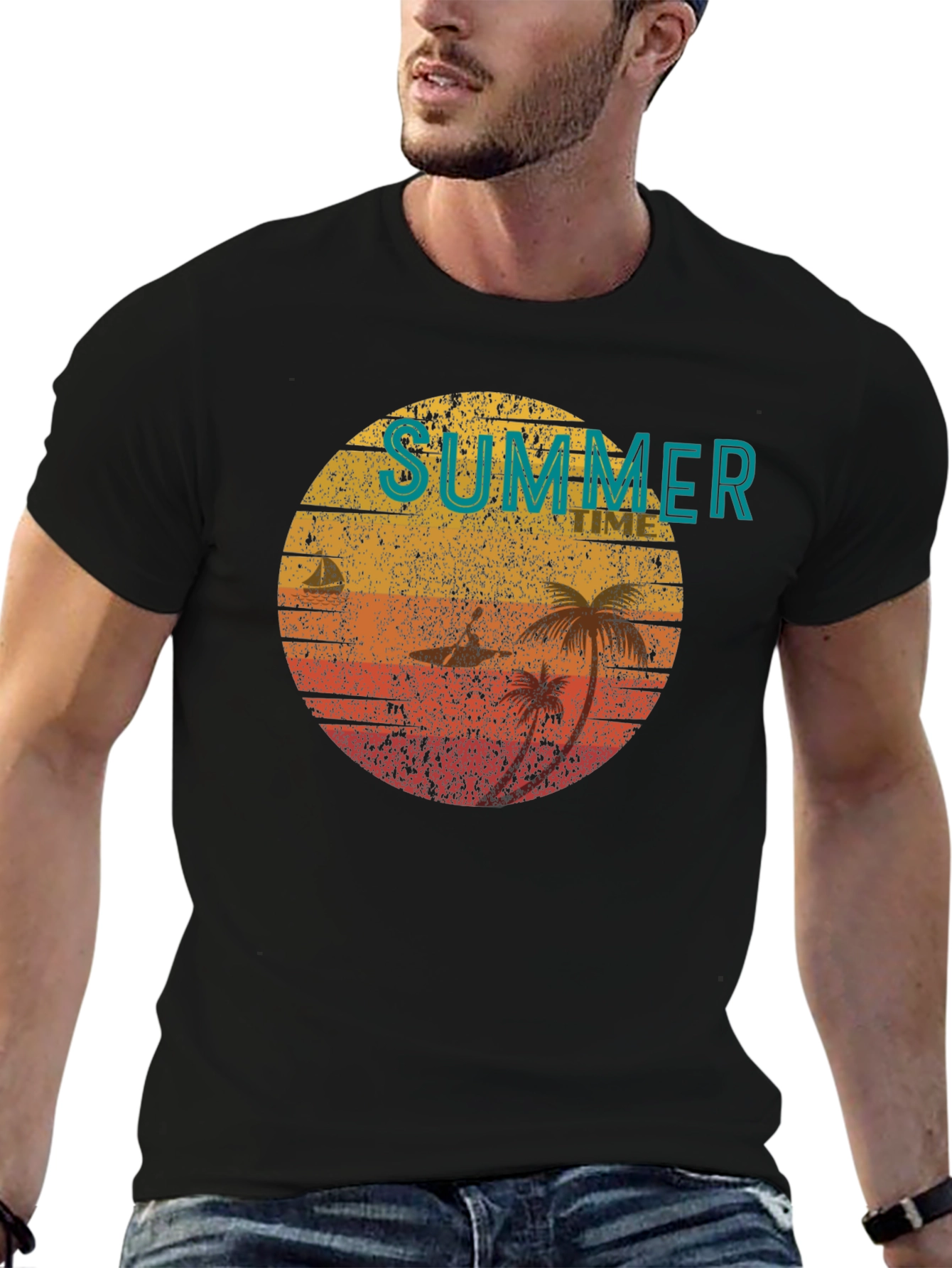 Retro Summer Time Beach T-Shirt