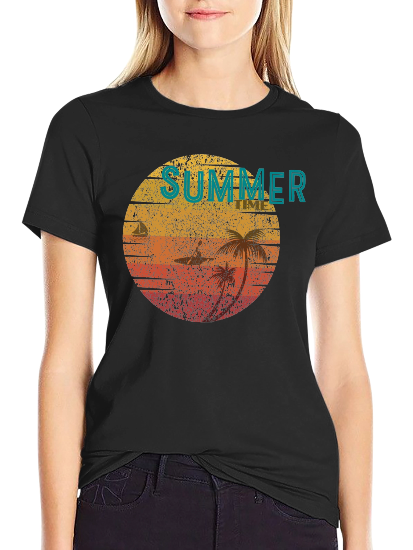 Retro Summer Time Beach T-Shirt