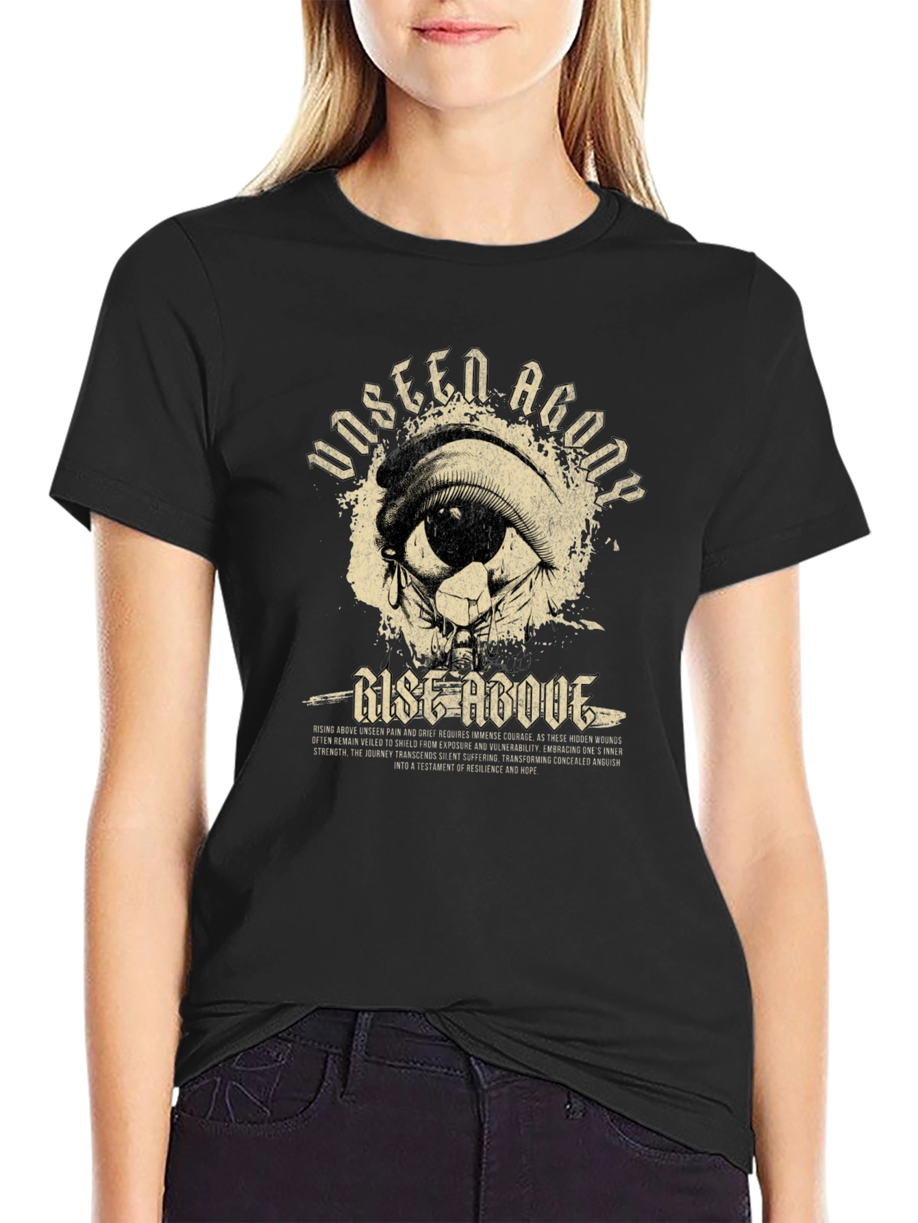 Unseen Agony Rise Above Graphic Tee