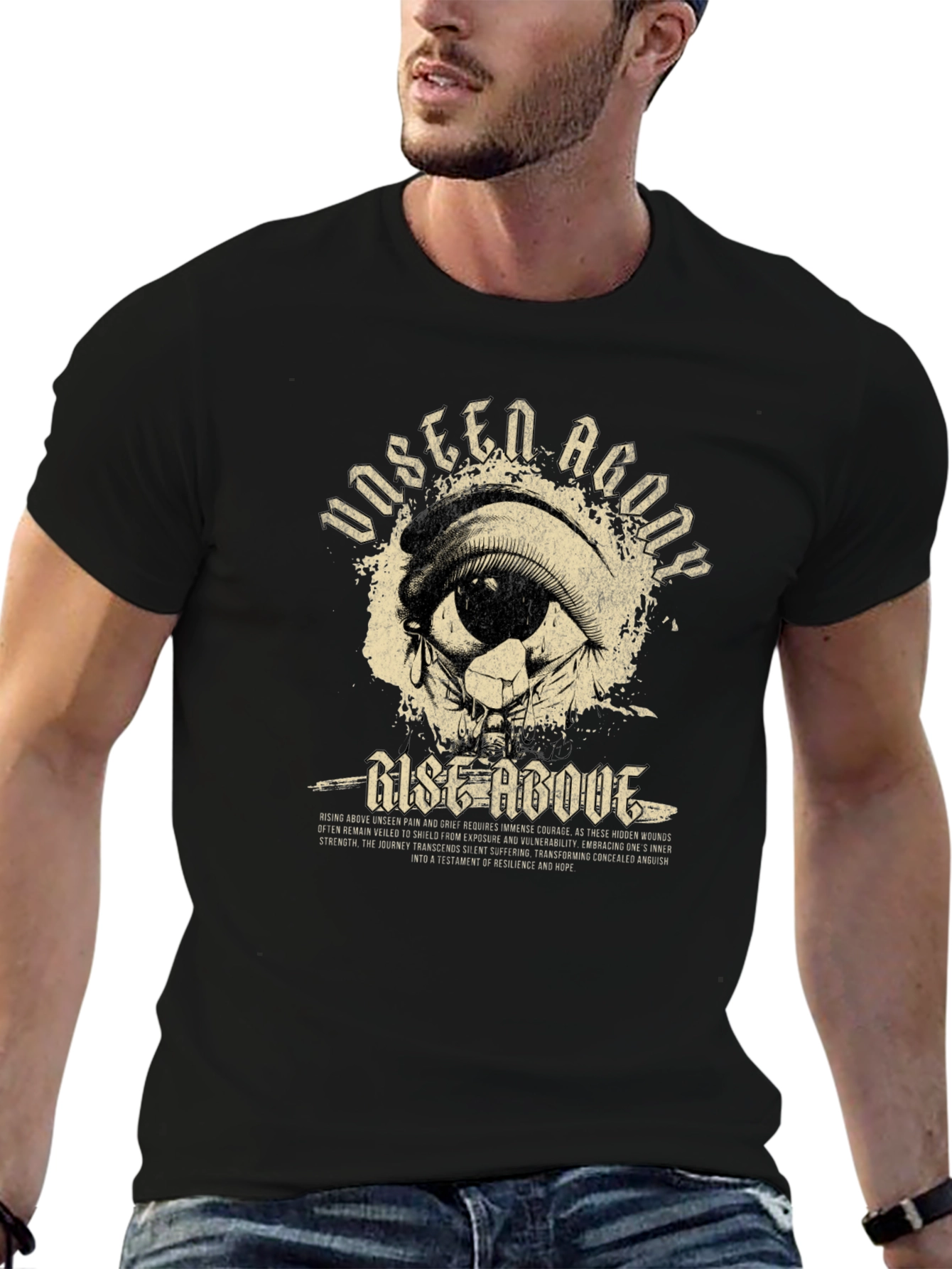Unseen Agony Rise Above Graphic Tee