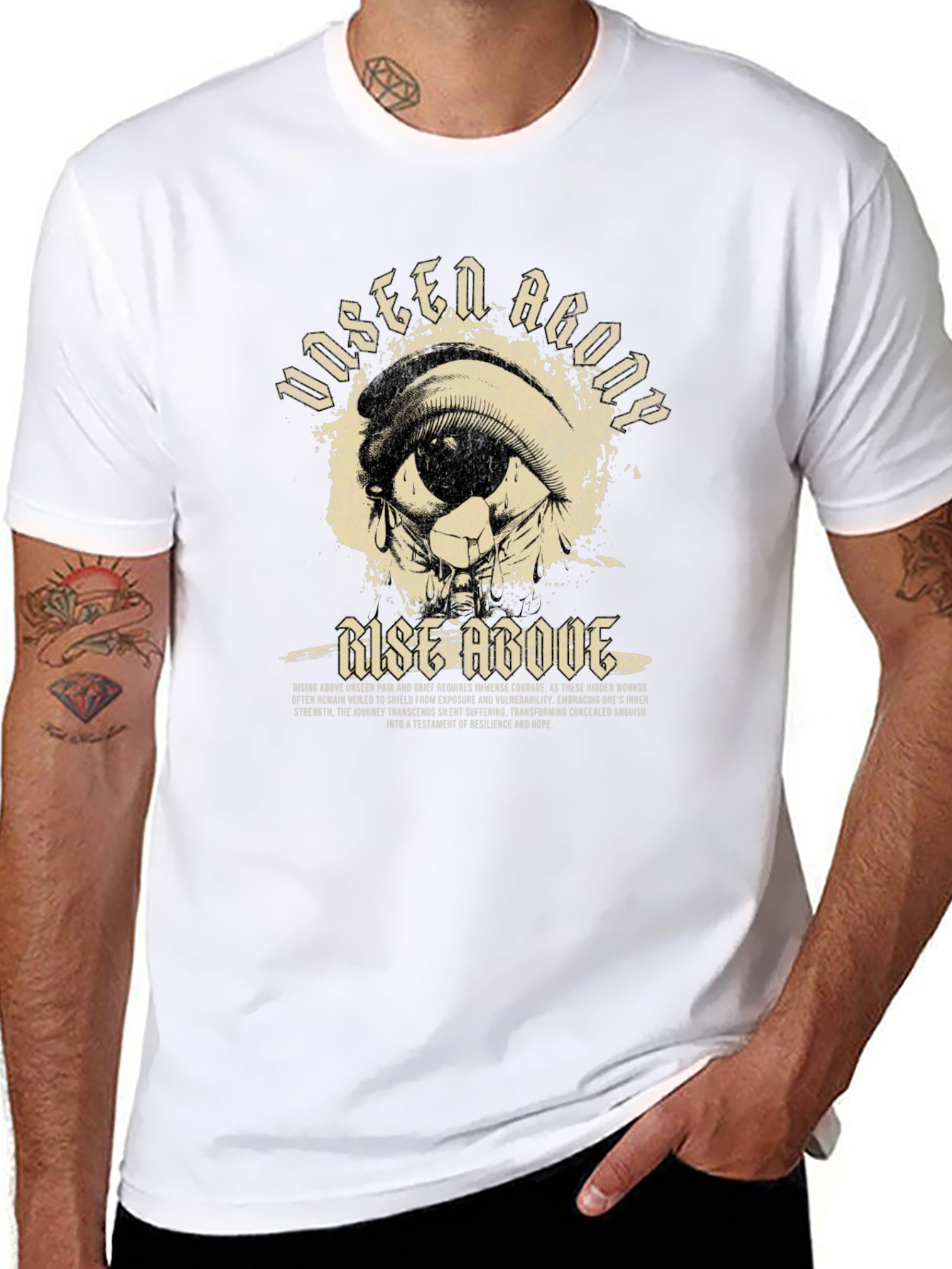 Unseen Agony Rise Above Graphic Tee