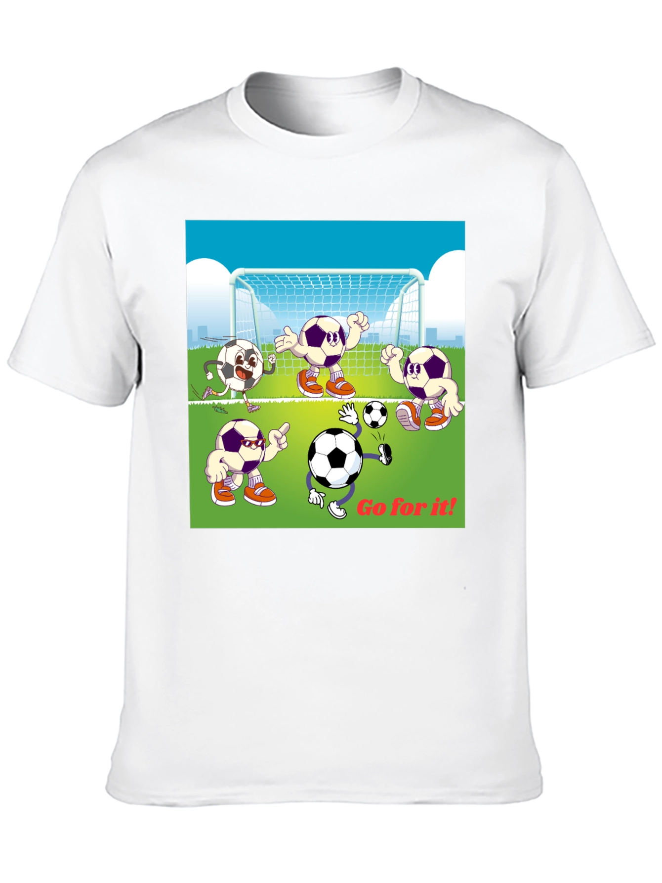 Soccer Cartoon Graphic T-Shirt