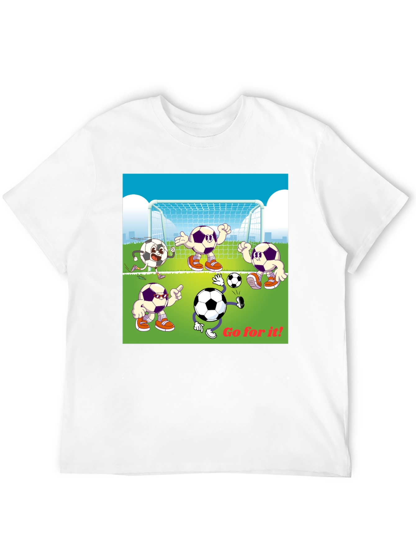 Soccer Cartoon Graphic T-Shirt