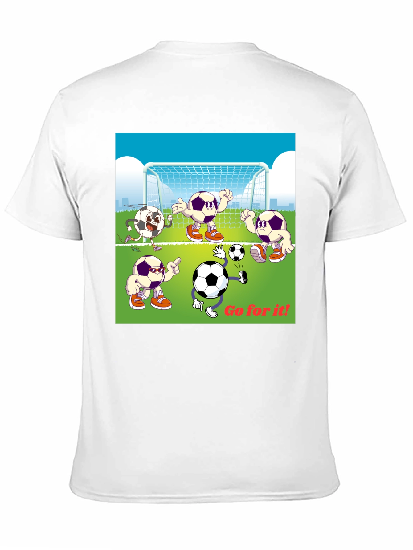 Soccer Cartoon Graphic T-Shirt