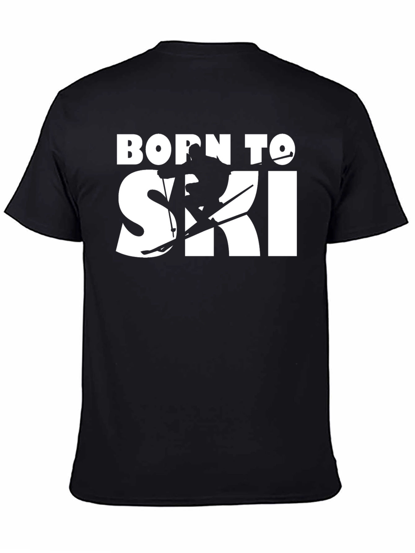 Born To Ski Black T-Shirt