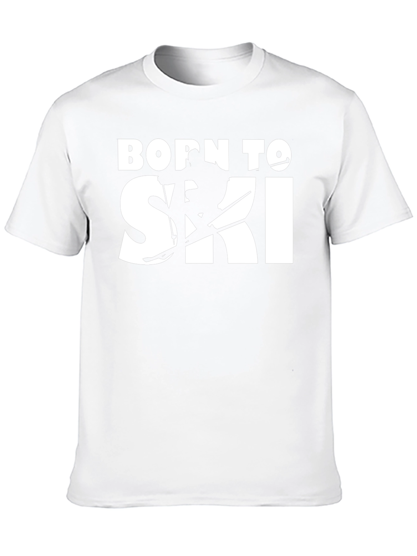 Born To Ski Black T-Shirt