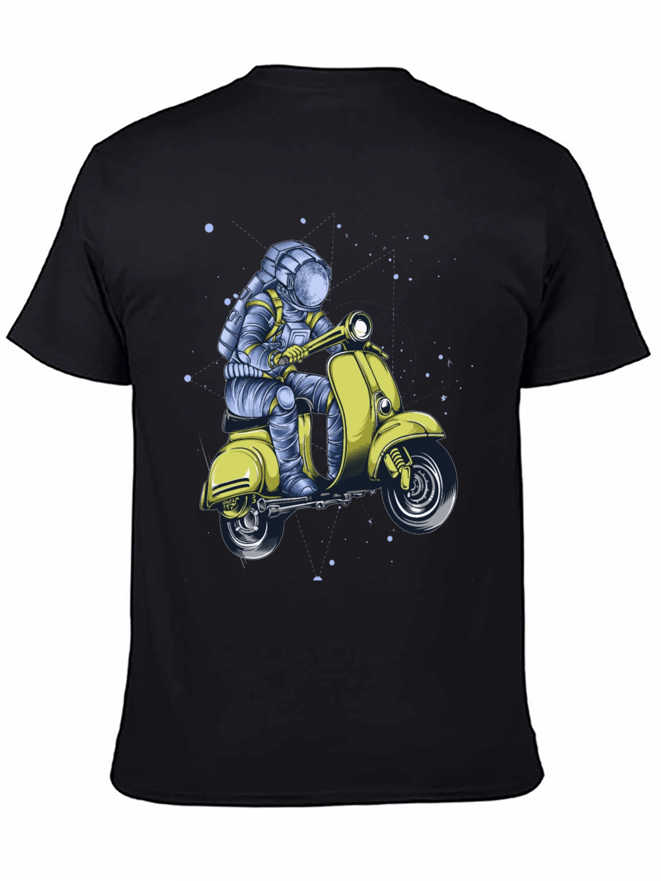 Astronaut on Scooter Graphic Tee - Black