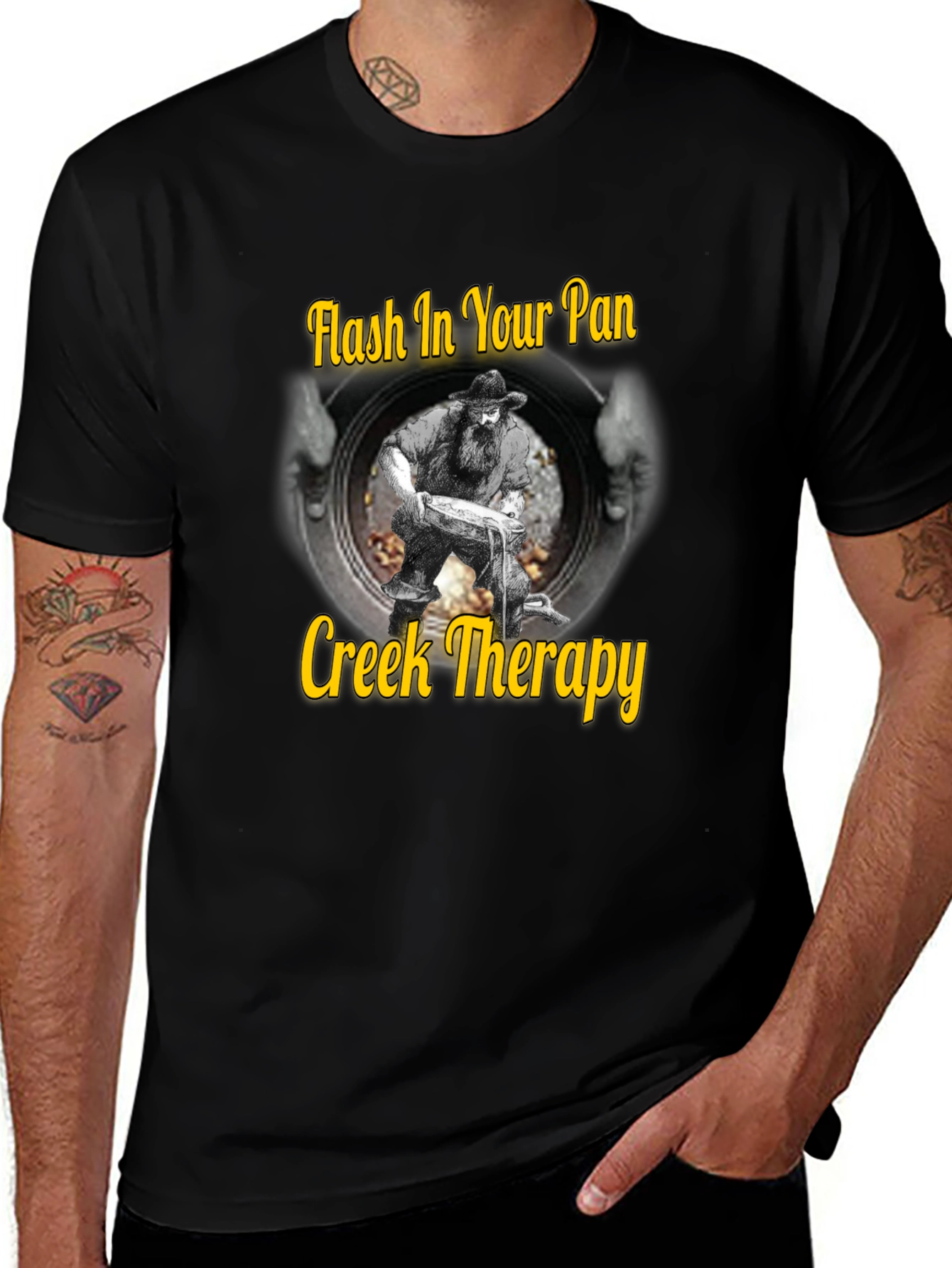 Creek Therapy T-Shirt - Gold Panning Humor