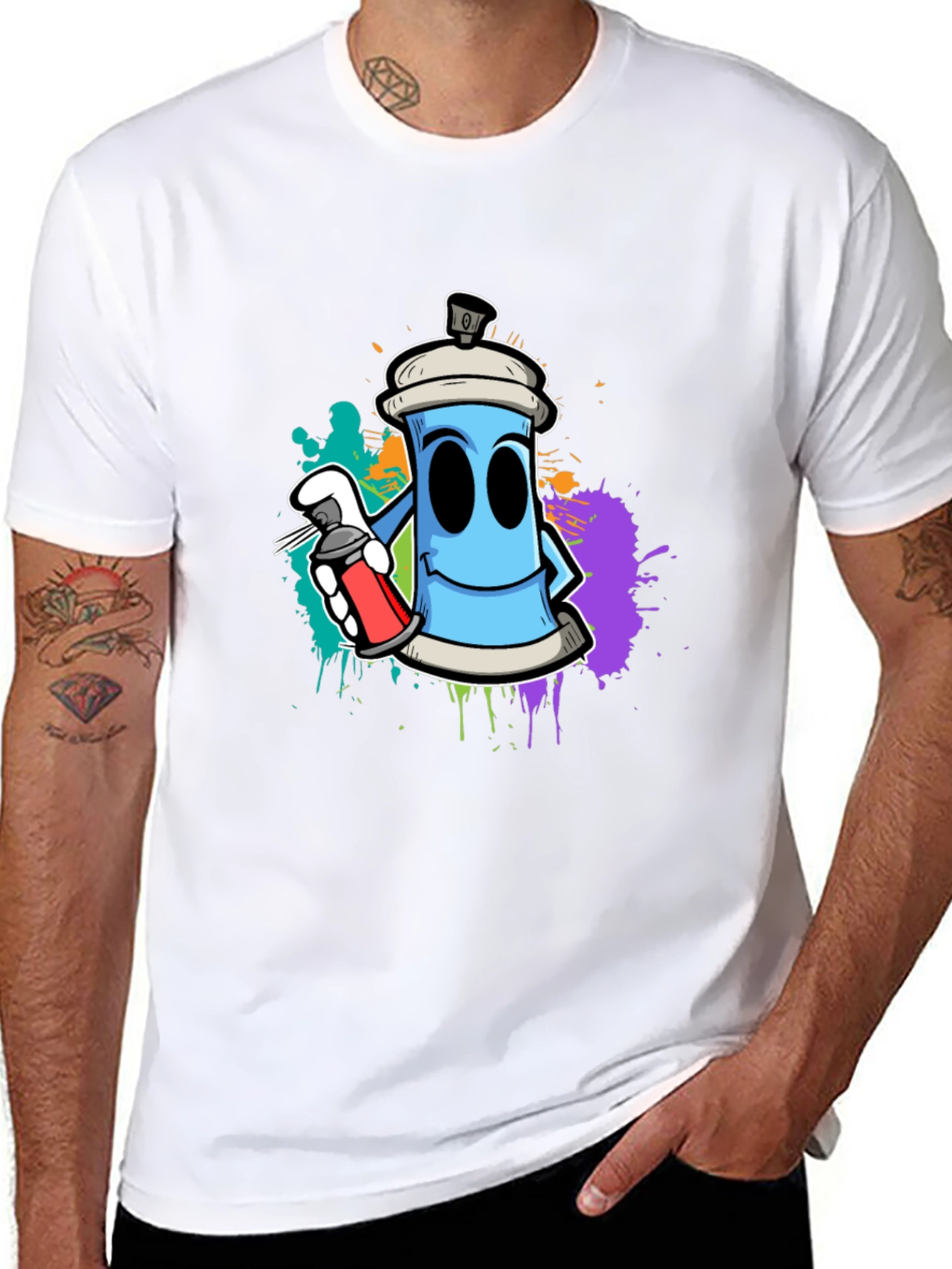 Graffiti Art Spray Can Graphic T-Shirt