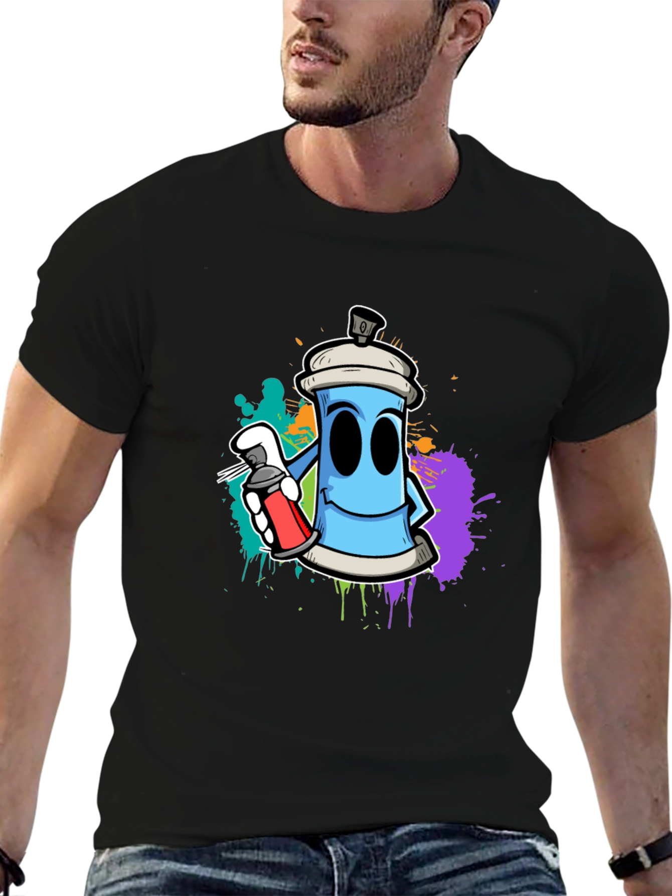 Graffiti Art Spray Can Graphic T-Shirt