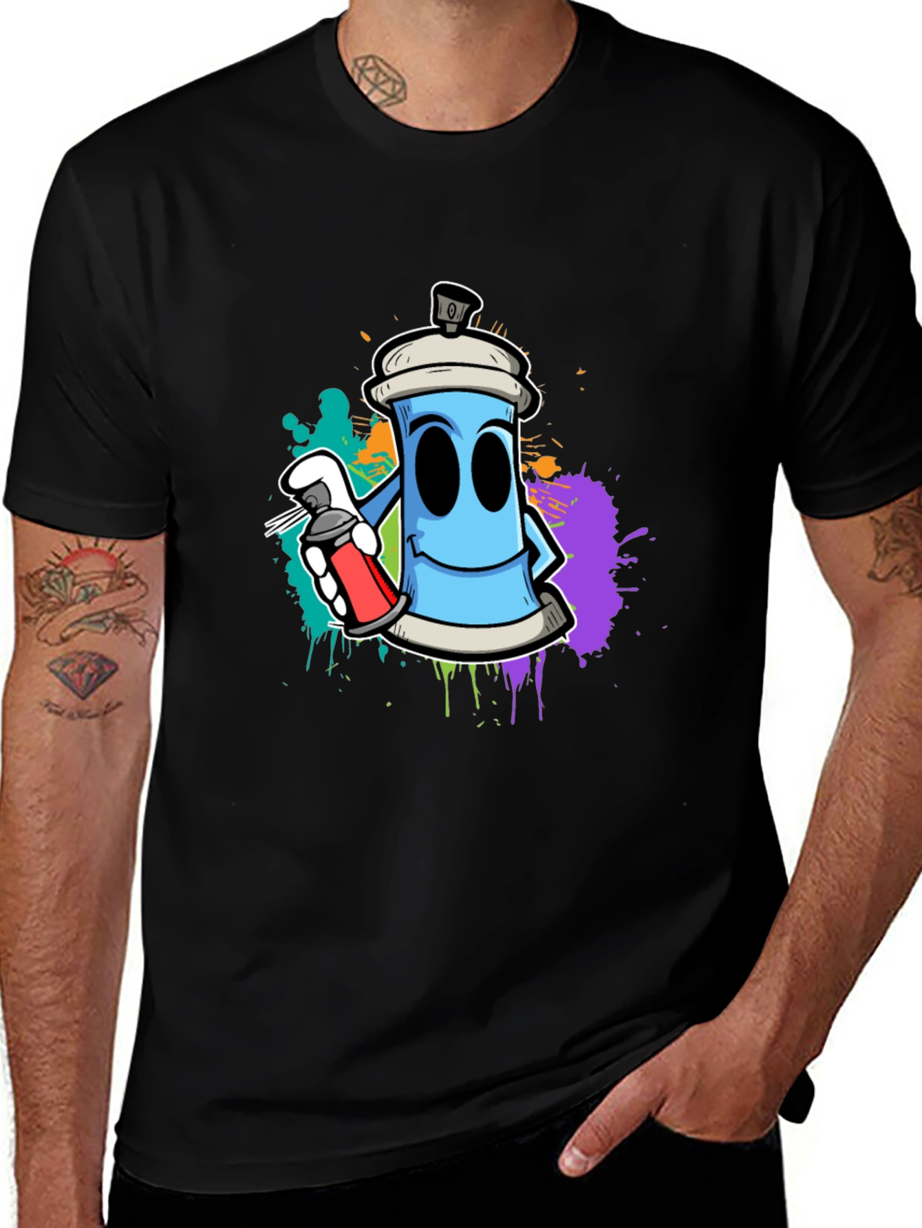 Graffiti Art Spray Can Graphic T-Shirt