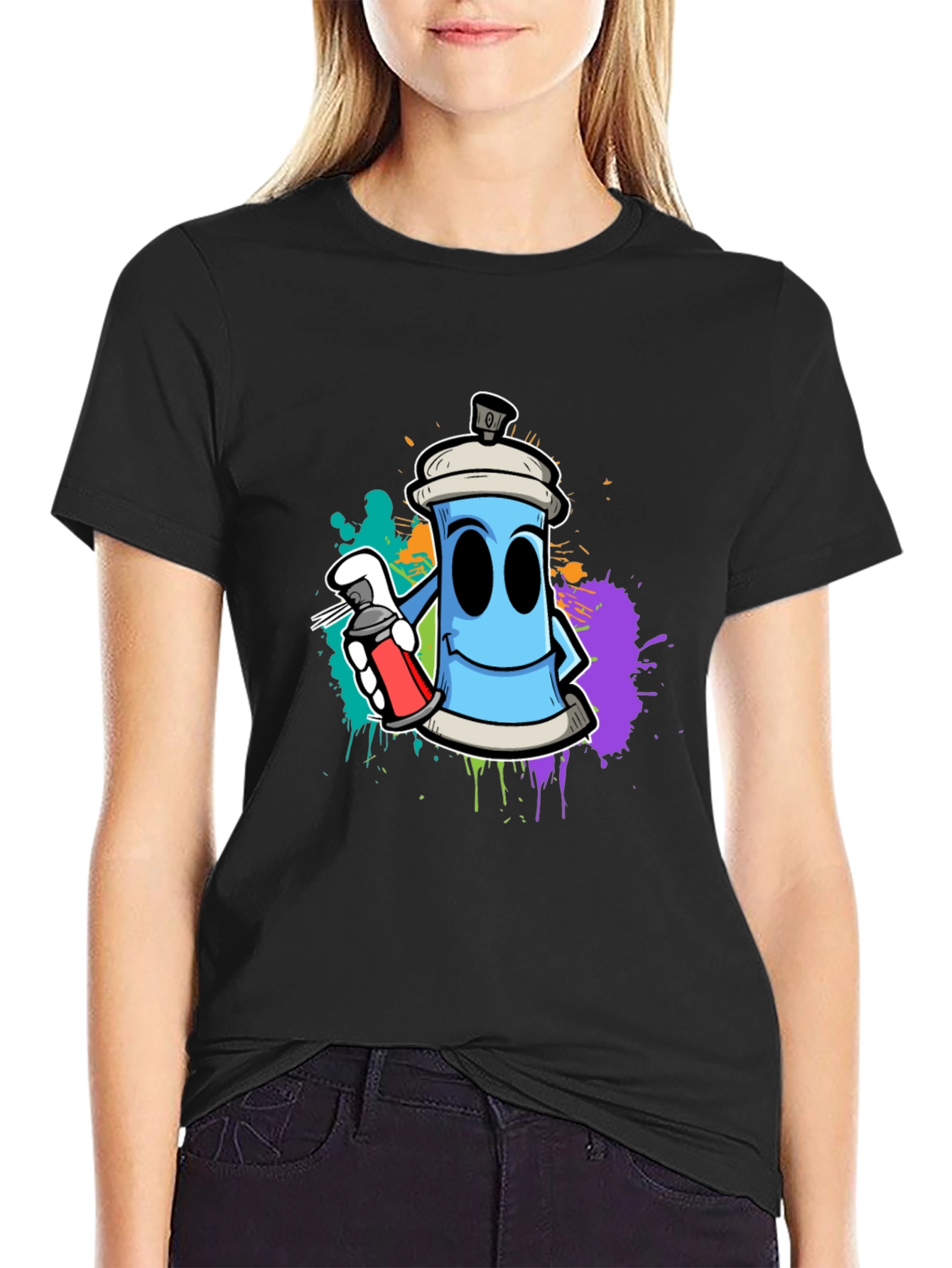 Graffiti Art Spray Can Graphic T-Shirt