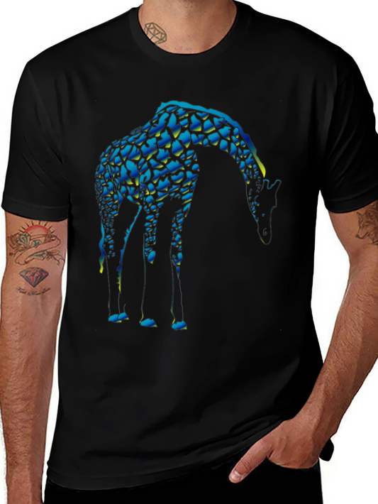 Cool Giraffe Graphic Tee - Unique Black T-Shirt