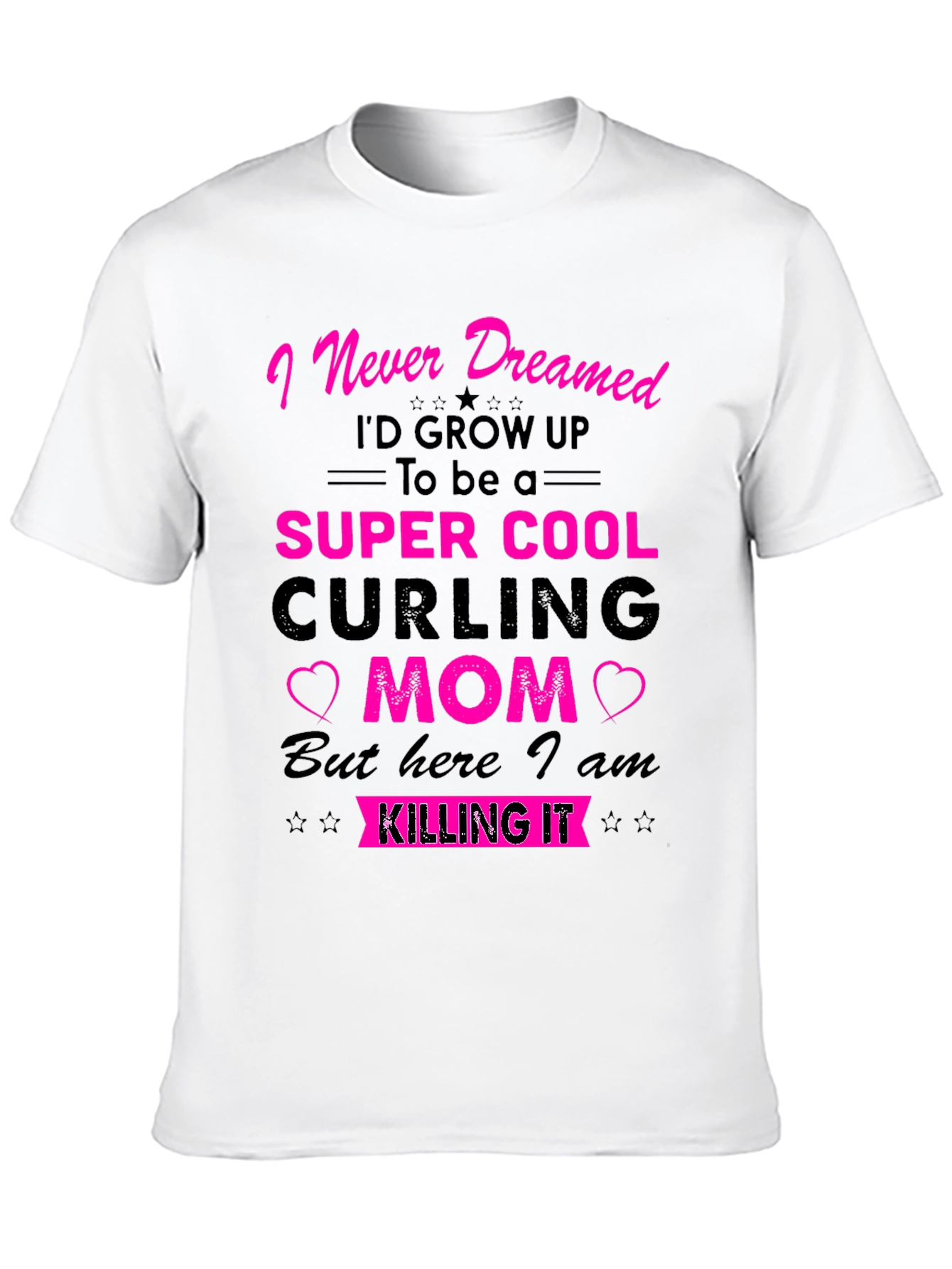Super Cool Curling Mom Graphic T-Shirt