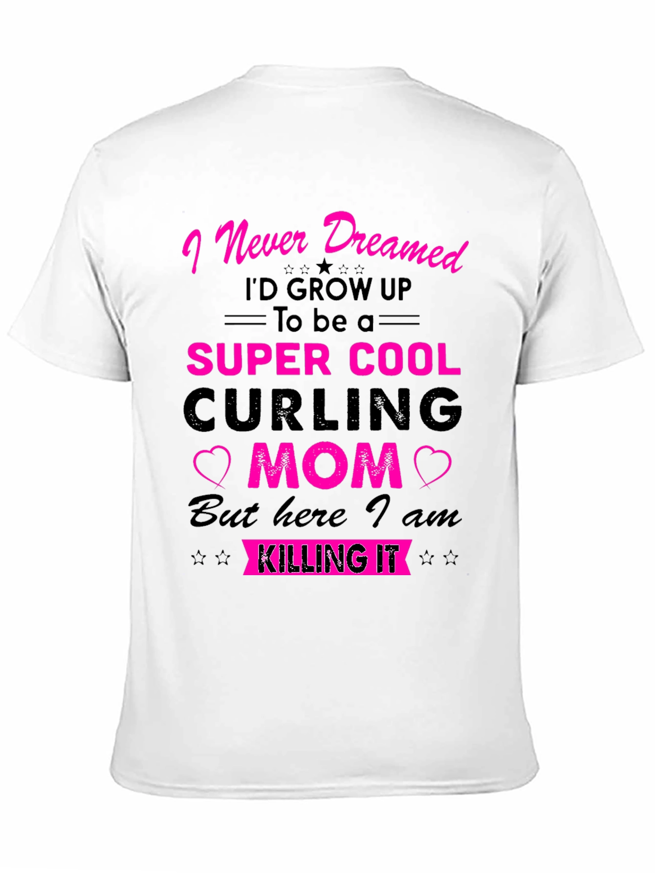 Super Cool Curling Mom Graphic T-Shirt