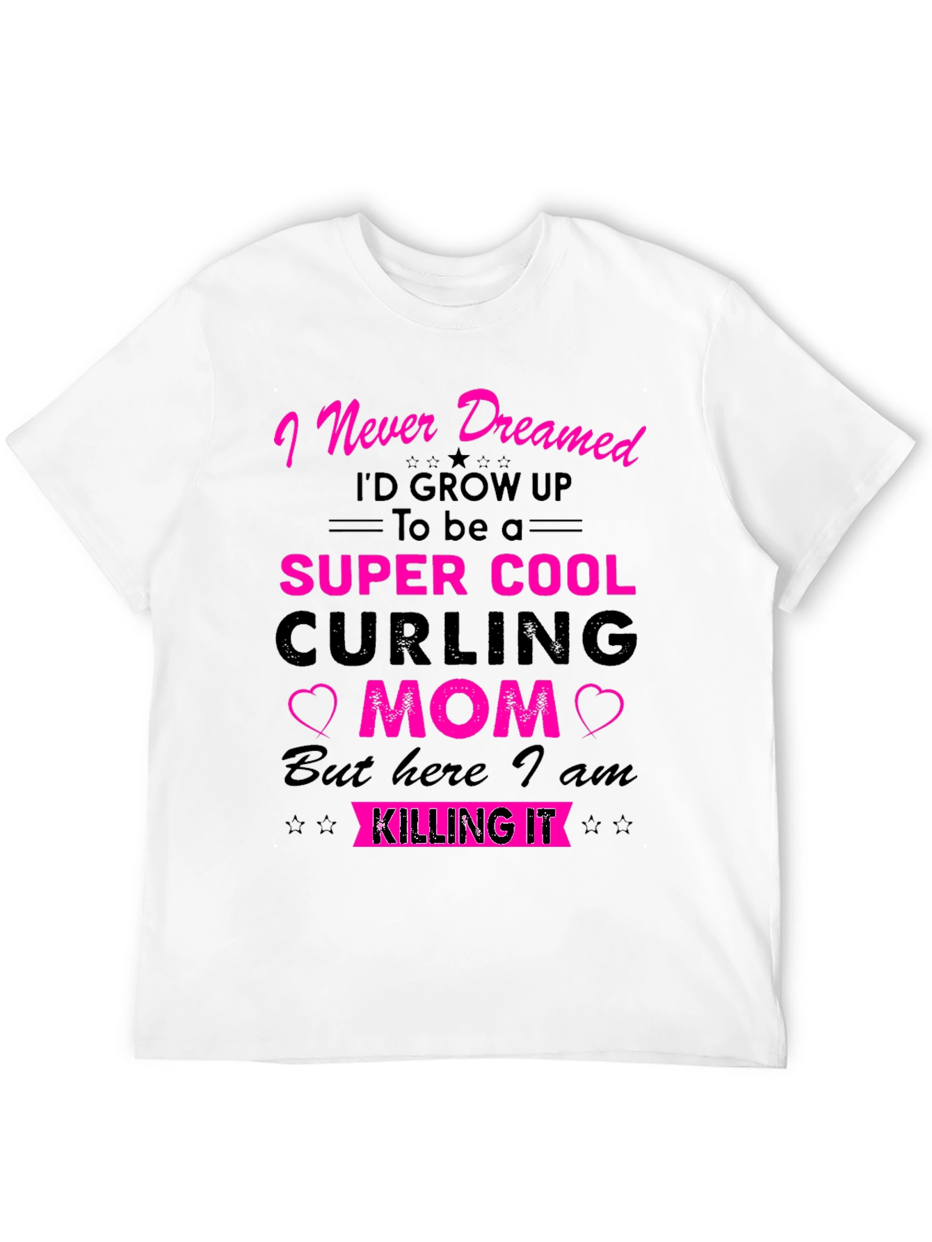 Super Cool Curling Mom Graphic T-Shirt