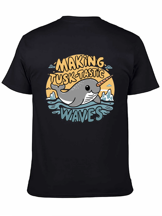 Narwhal Tusk-Tastic Waves Graphic Tee